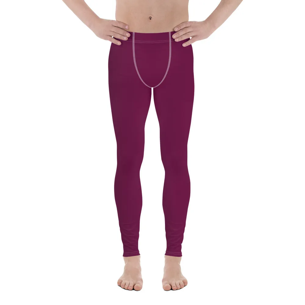 City Vibes: Solid Color Yoga Pants Leggings for Him - Tyrian Purple