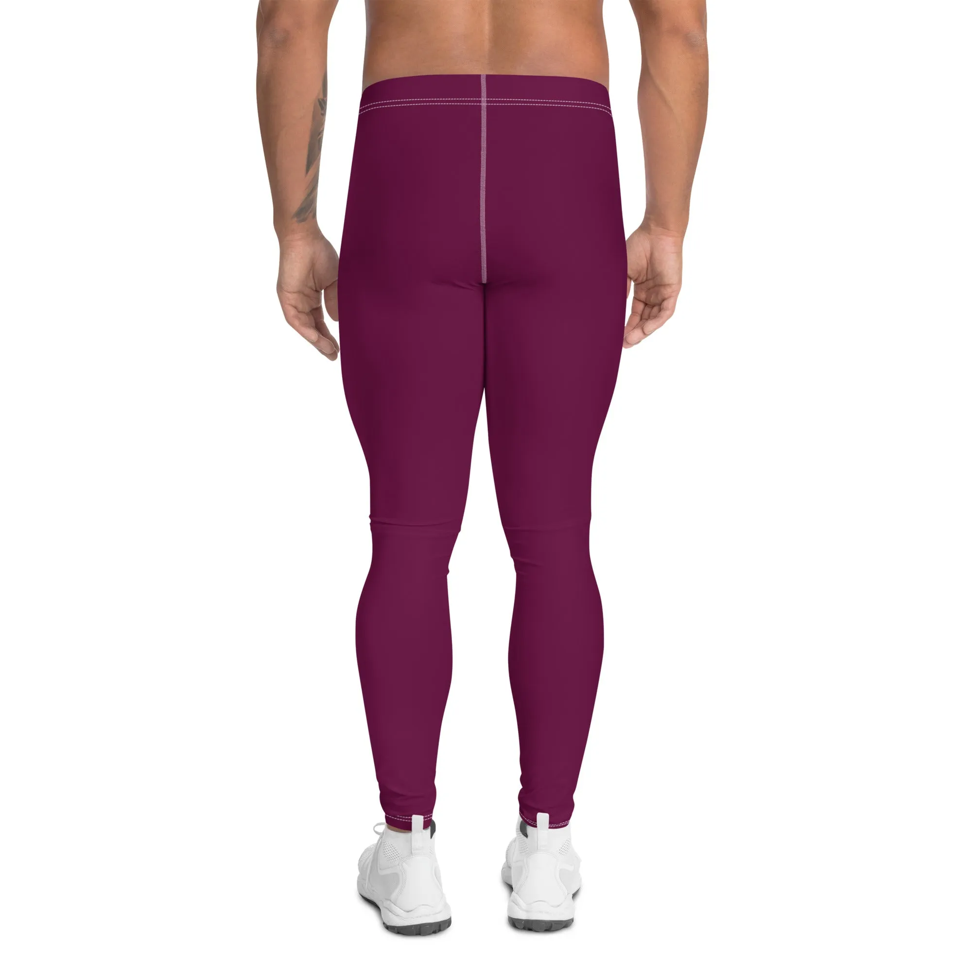 City Vibes: Solid Color Yoga Pants Leggings for Him - Tyrian Purple