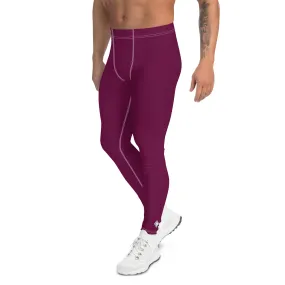 City Vibes: Solid Color Yoga Pants Leggings for Him - Tyrian Purple