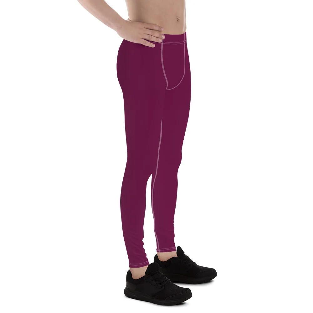 City Vibes: Solid Color Yoga Pants Leggings for Him - Tyrian Purple