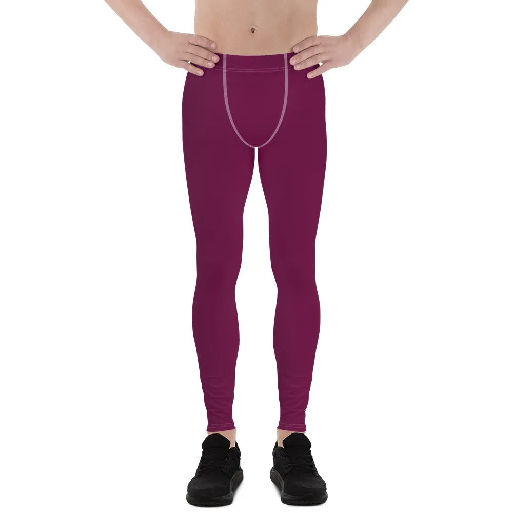 City Vibes: Solid Color Yoga Pants Leggings for Him - Tyrian Purple