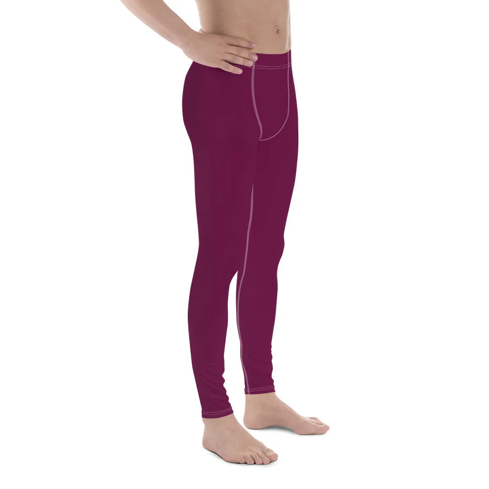 City Vibes: Solid Color Yoga Pants Leggings for Him - Tyrian Purple