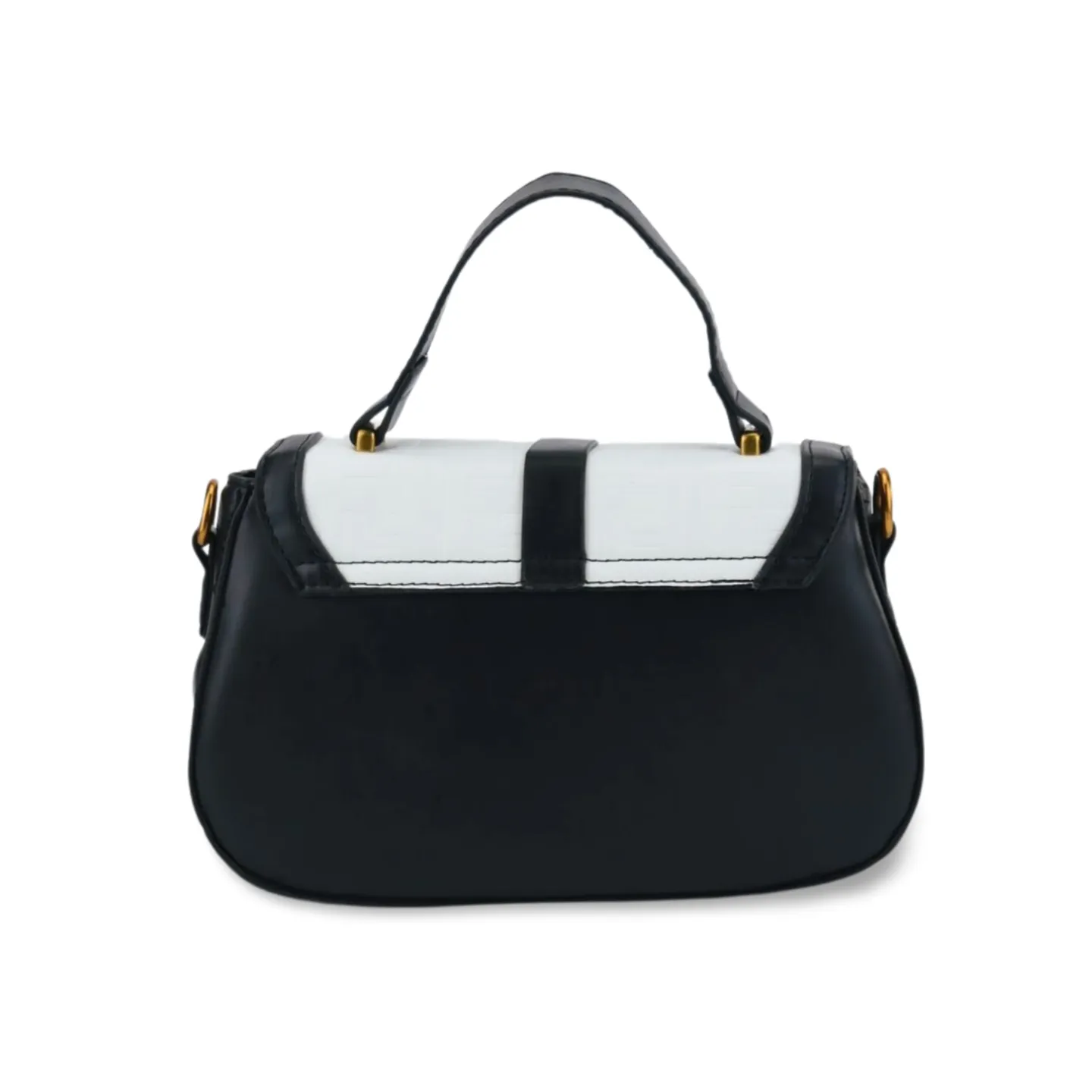 Classic Two-Tone Shoulder Bag with Chain Strap