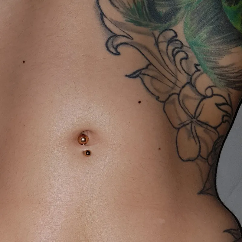 Classique Belly Bar with Rose Gold Plating