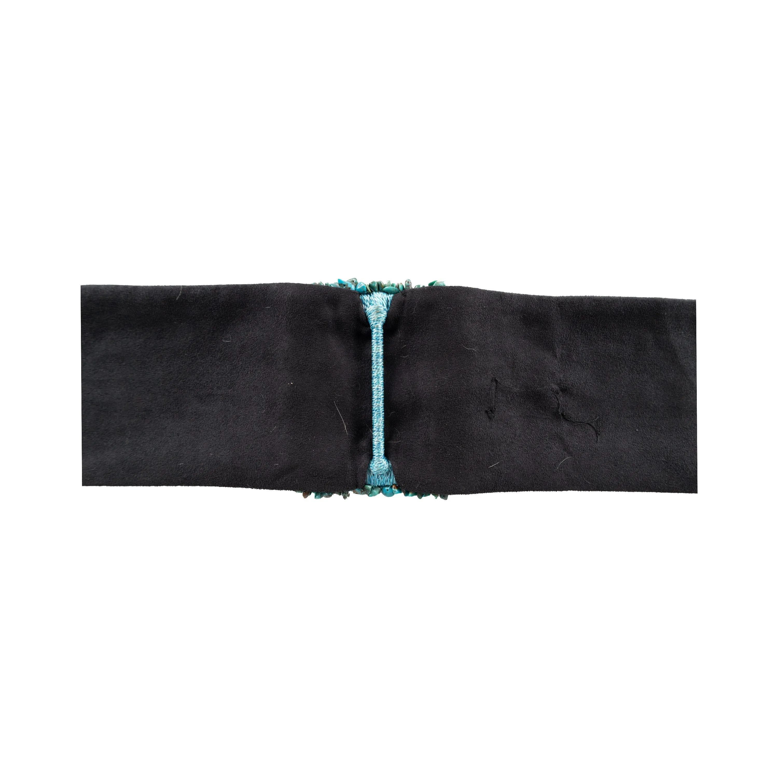 Collection Privée Turquoise Stone Suede Belt - '00s