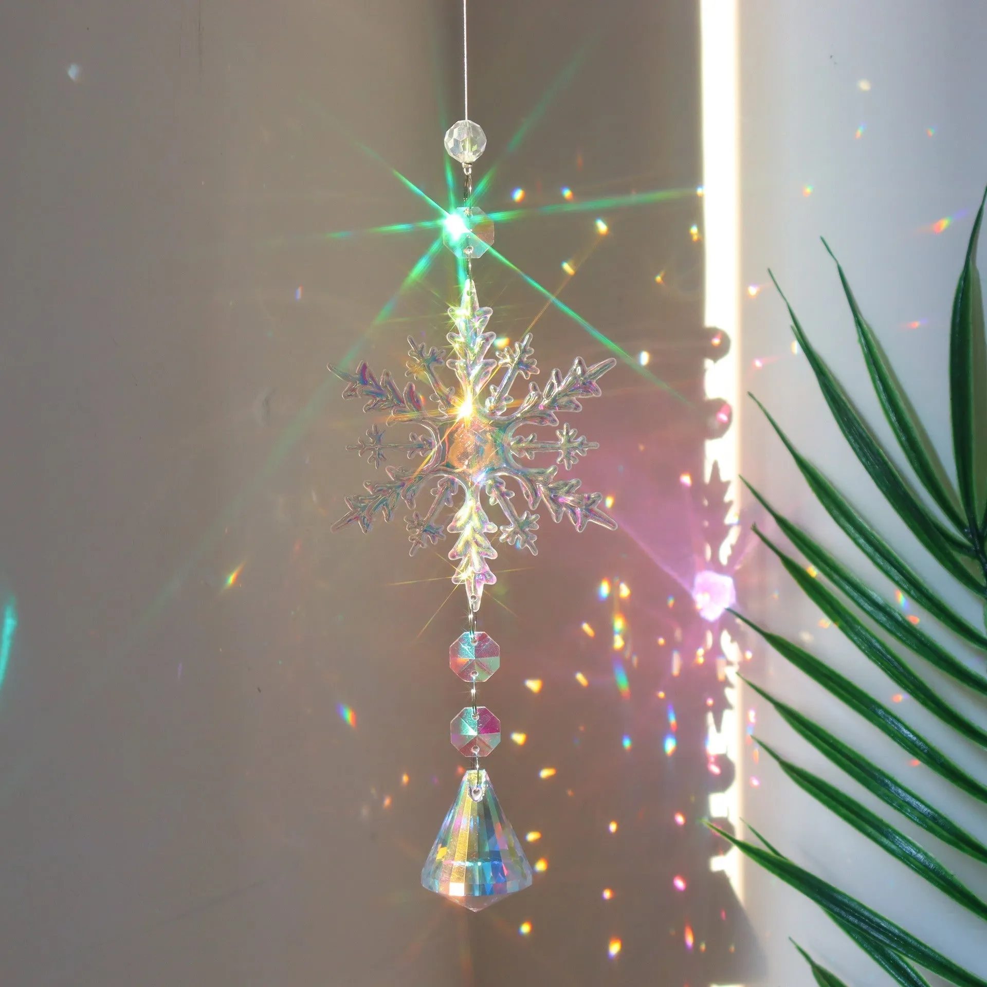 Colorful Snowflake Crystal Sun Catcher