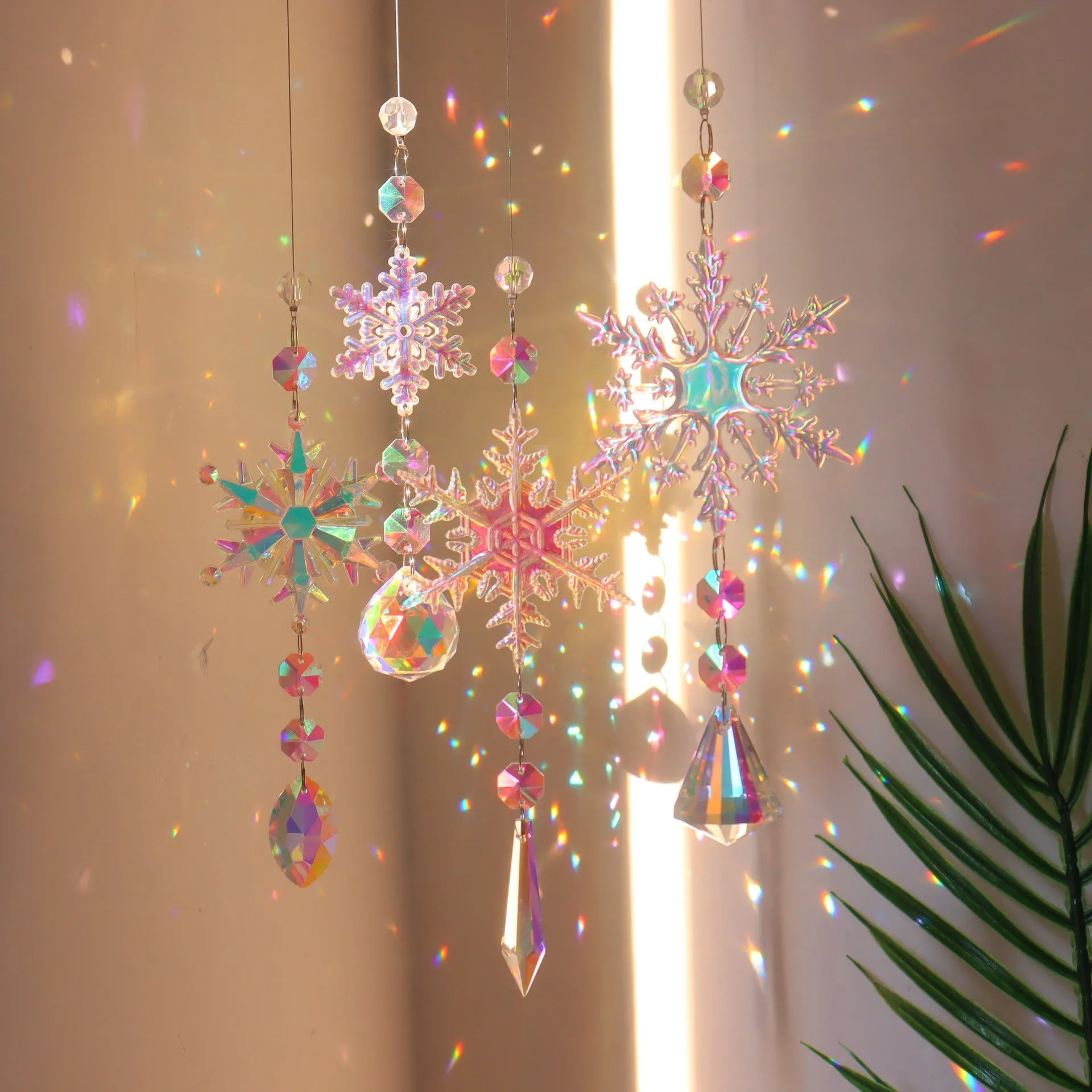 Colorful Snowflake Crystal Sun Catcher