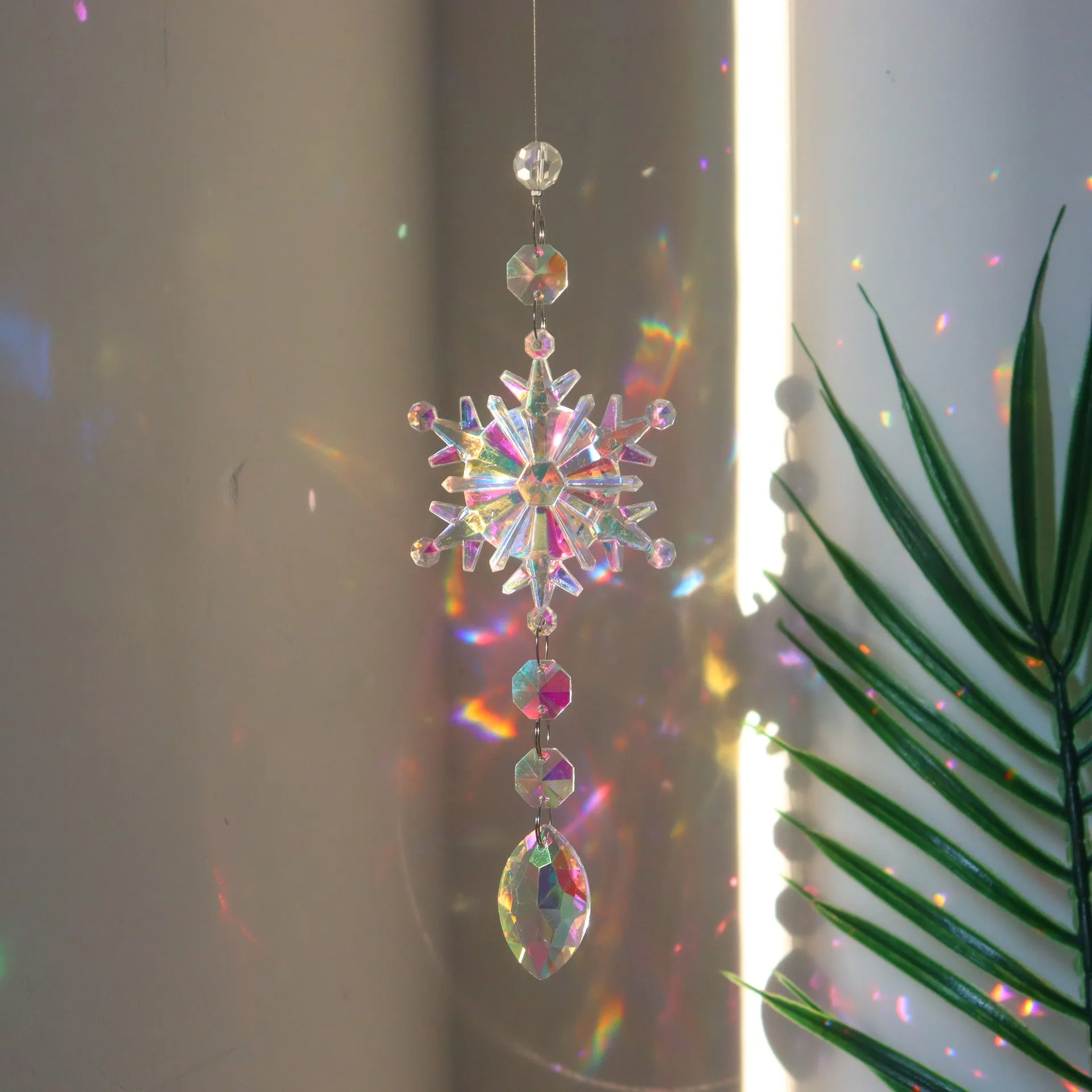 Colorful Snowflake Crystal Sun Catcher