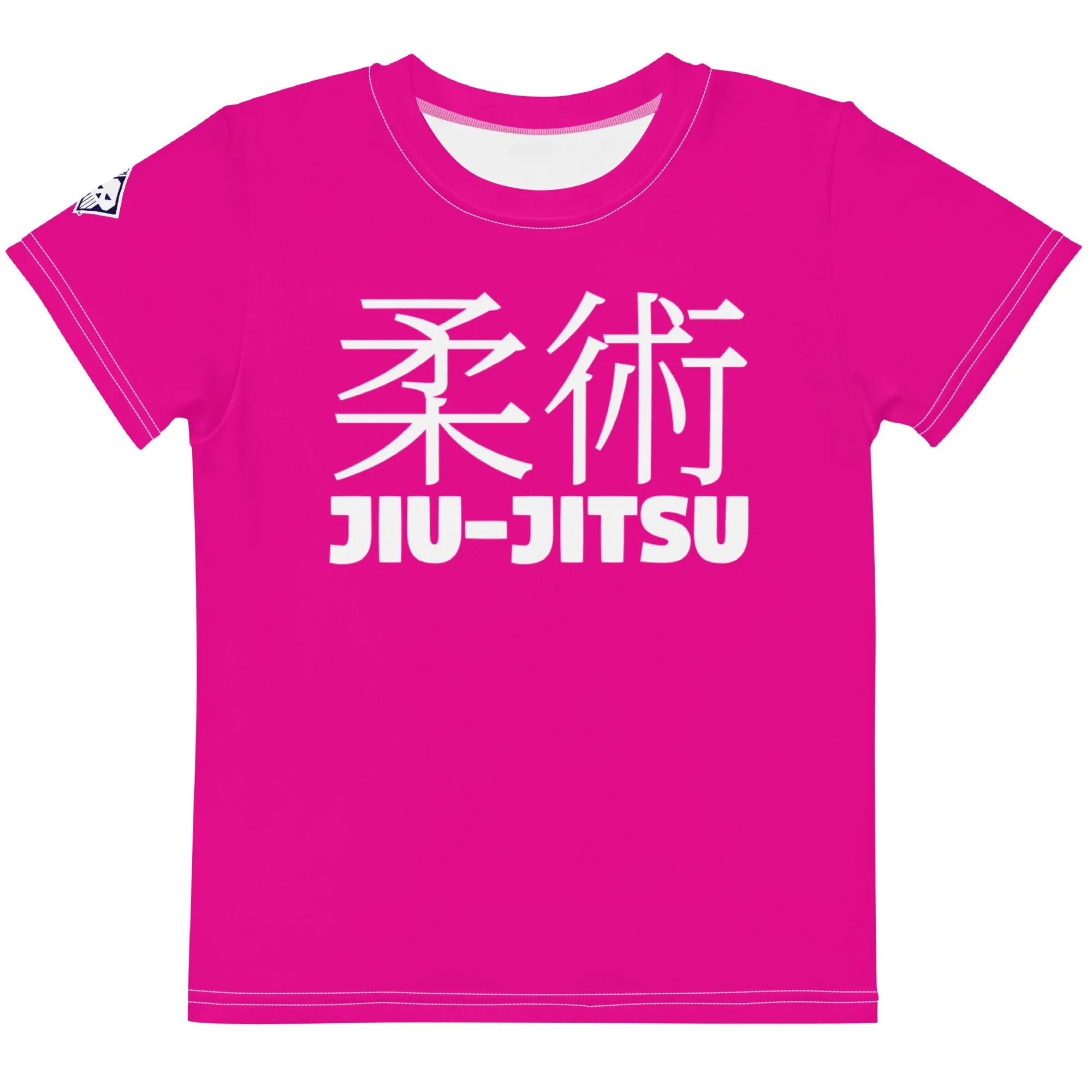 Dynamic Comfort: Boy's Short Sleeve Classic Jiu-Jitsu Rash Guard - Hollywood Cerise