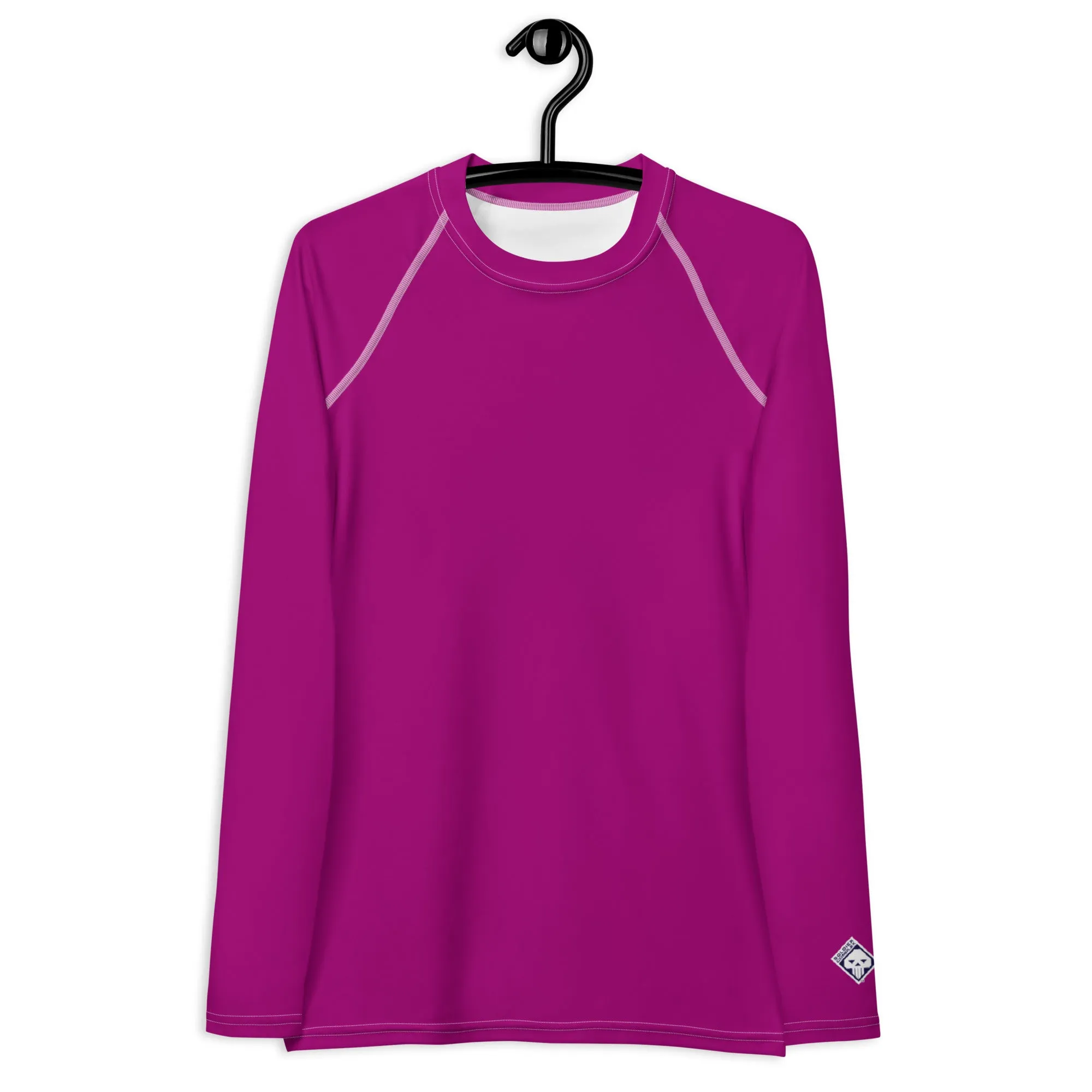 Effortless Chic: Solid Color Rash Guard for Women - Fresh Eggplant