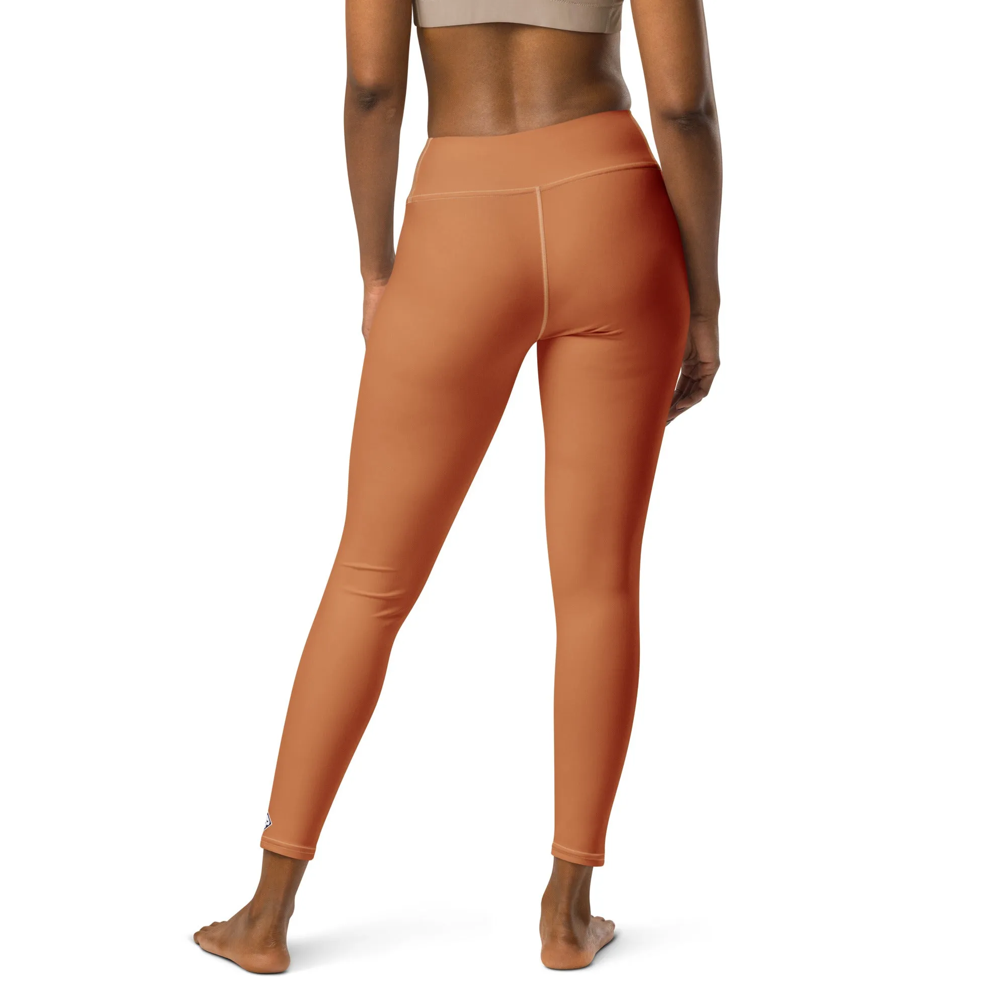 Effortless Movement: Women's Solid Color Yoga Pants - Raw Sienna