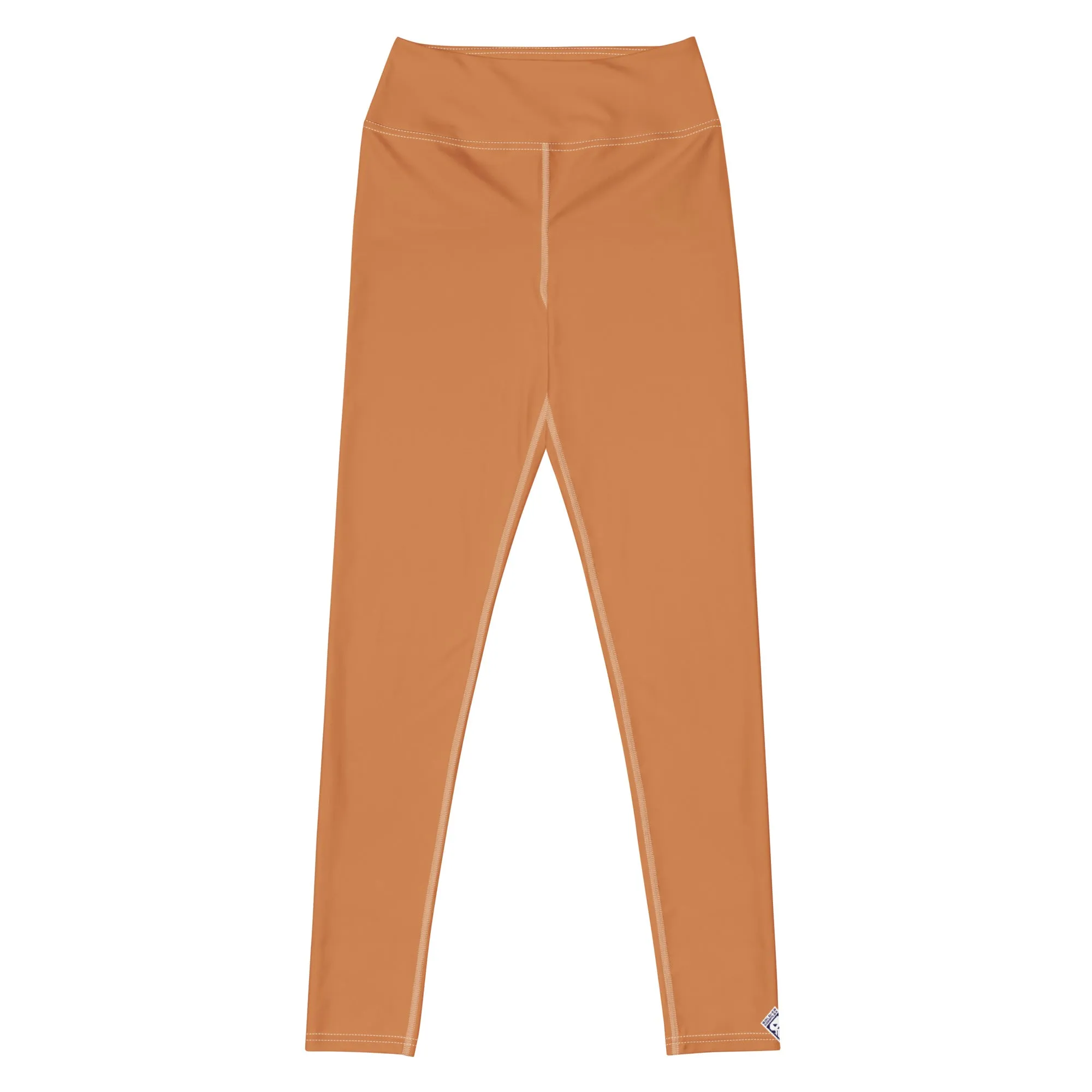 Effortless Movement: Women's Solid Color Yoga Pants - Raw Sienna