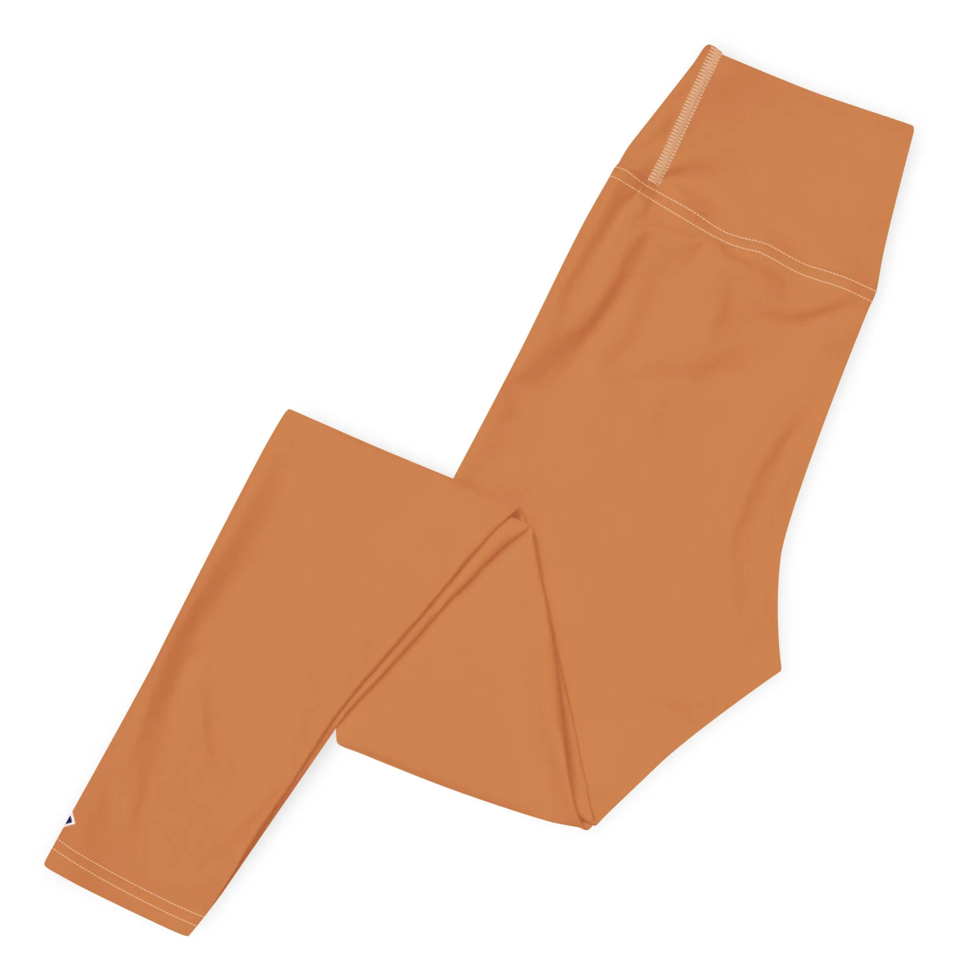 Effortless Movement: Women's Solid Color Yoga Pants - Raw Sienna