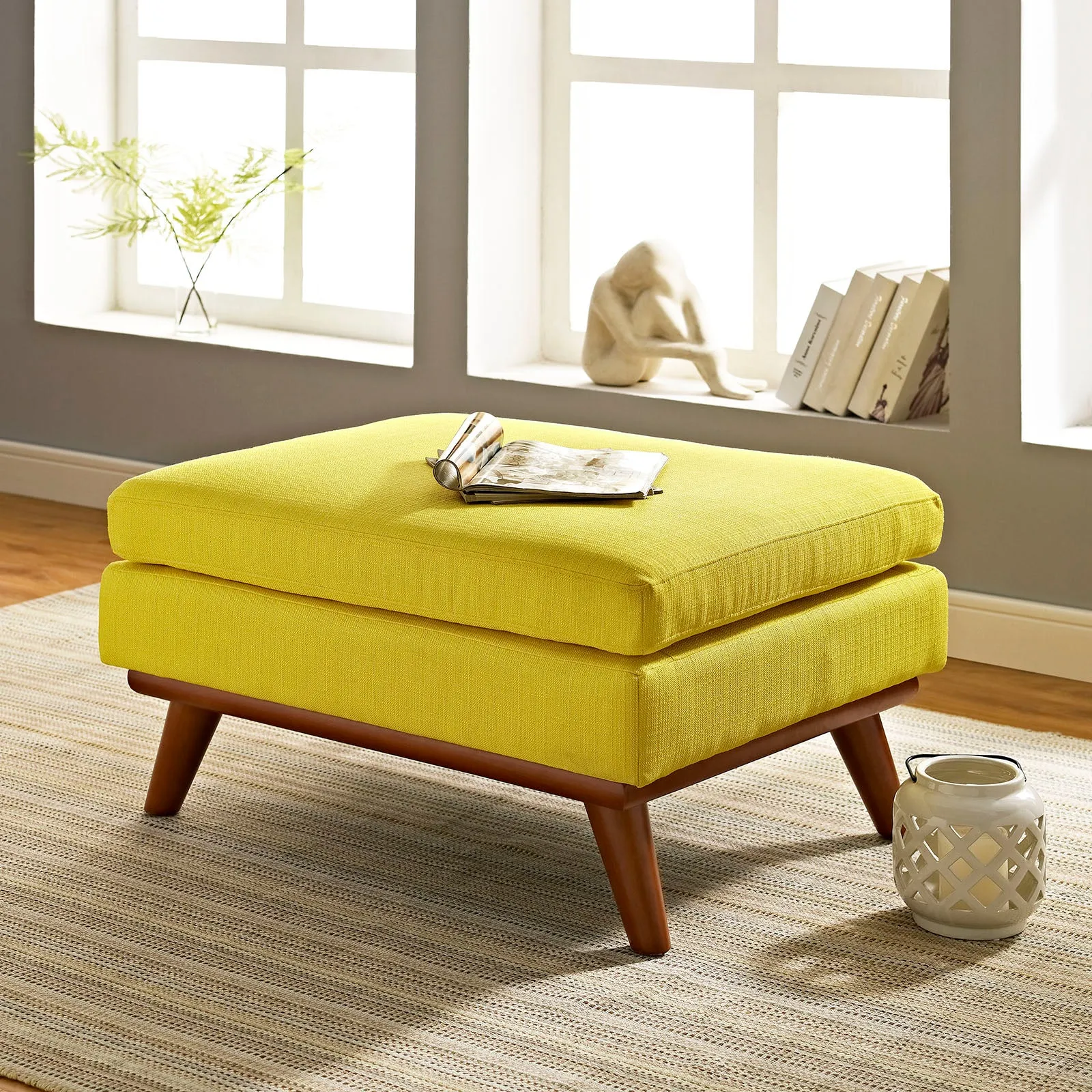 Engage Upholstered Fabric Ottoman