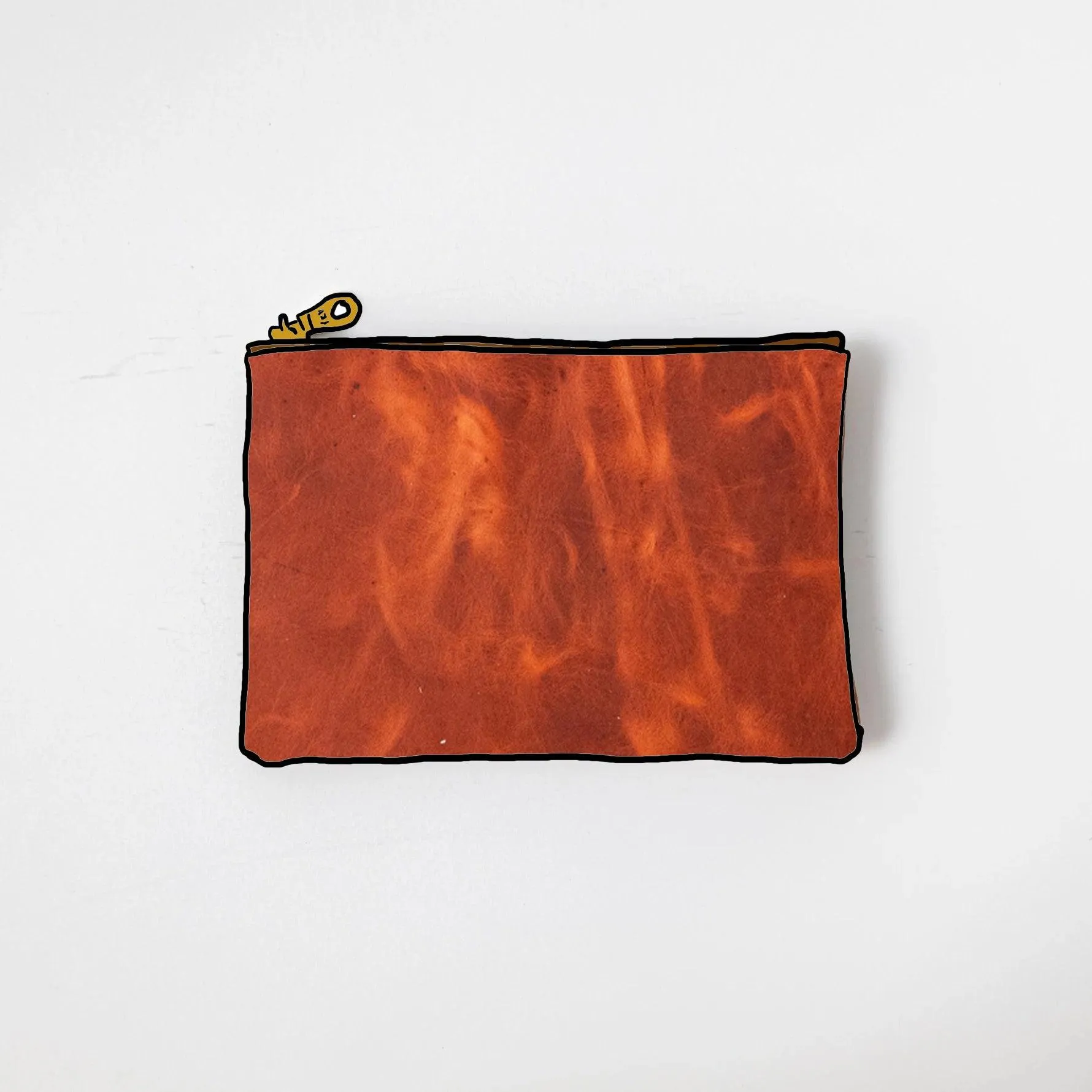 English Tan Derby Small Zip Pouch