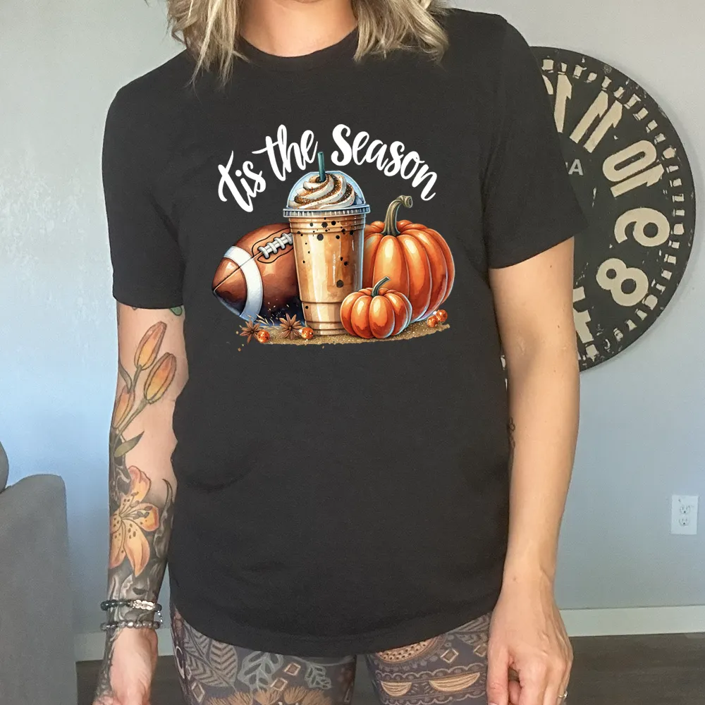 Football Coffee Tis The Season Shirt Unisex