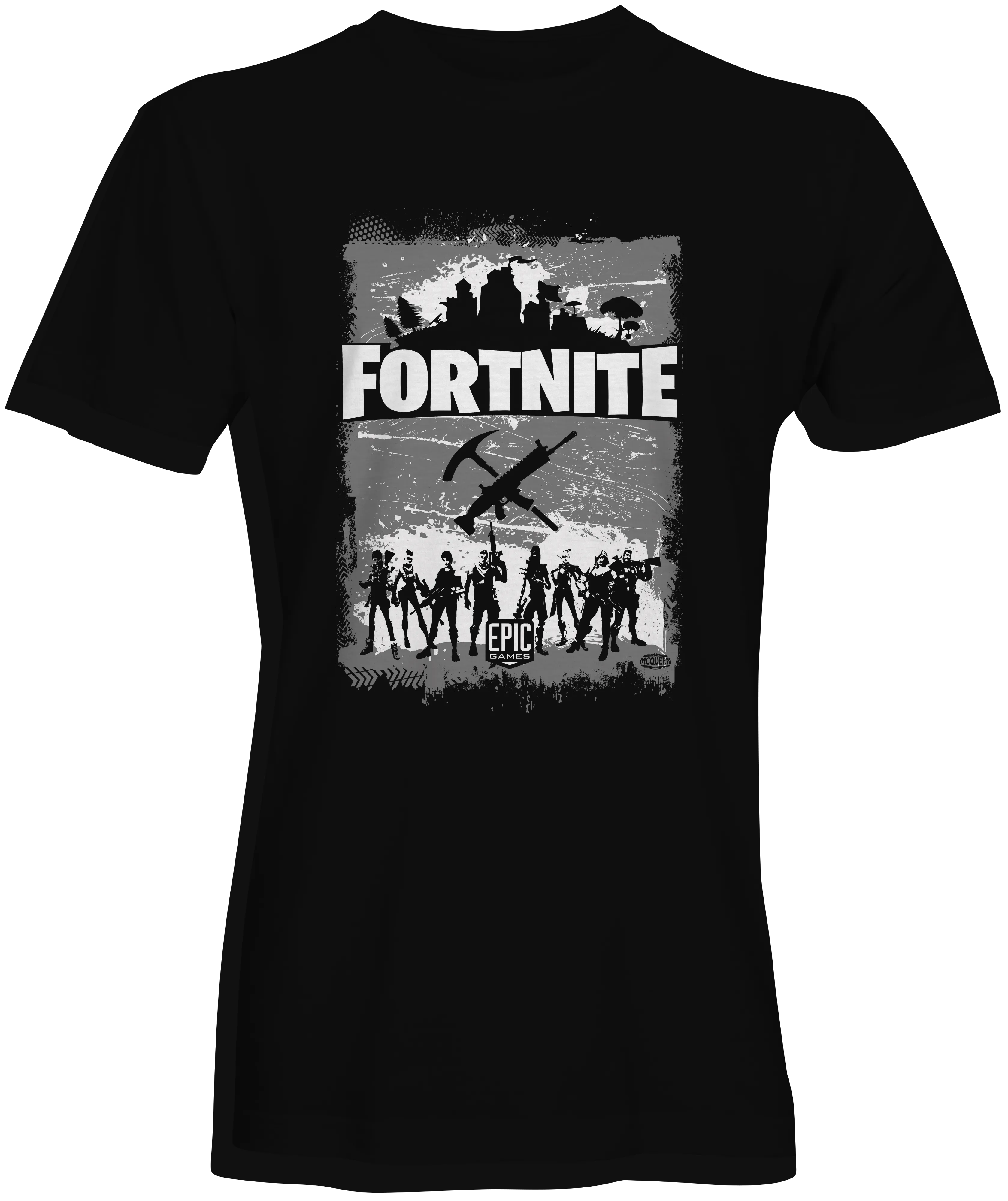 Fortnite Winter Unisex Crew Neck T-shirts-McQueen Graphics