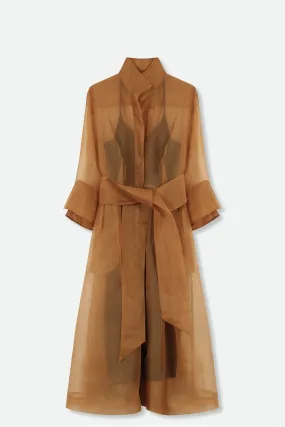 GABRIELLE DRESS IN SILK ORGANZA IN COPPER