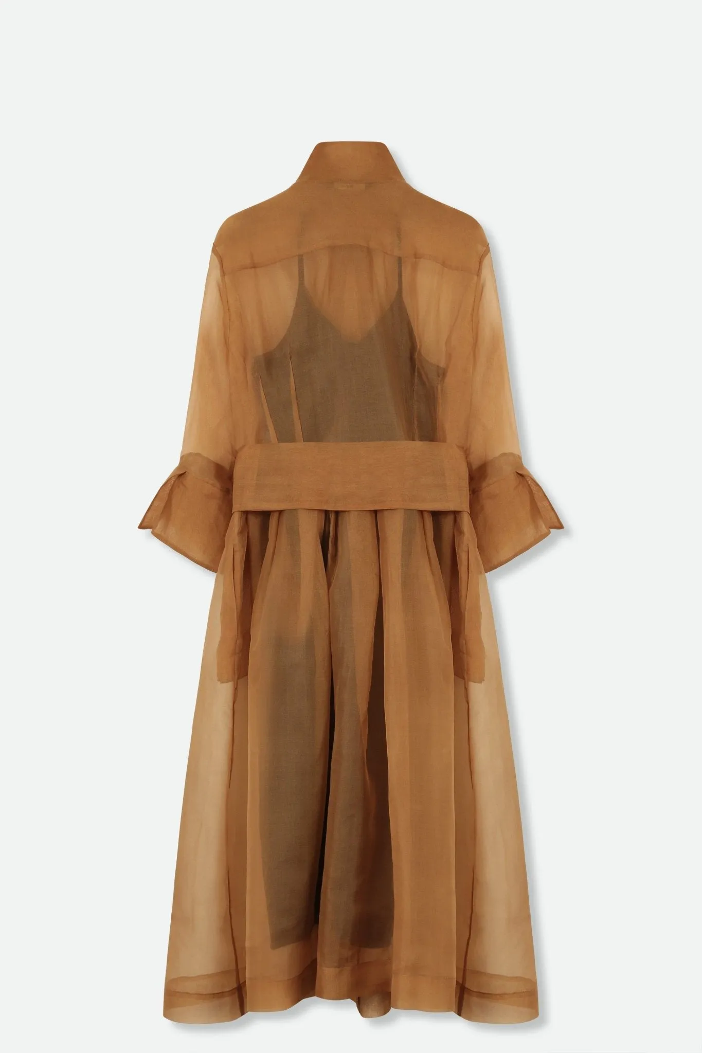 GABRIELLE DRESS IN SILK ORGANZA IN COPPER