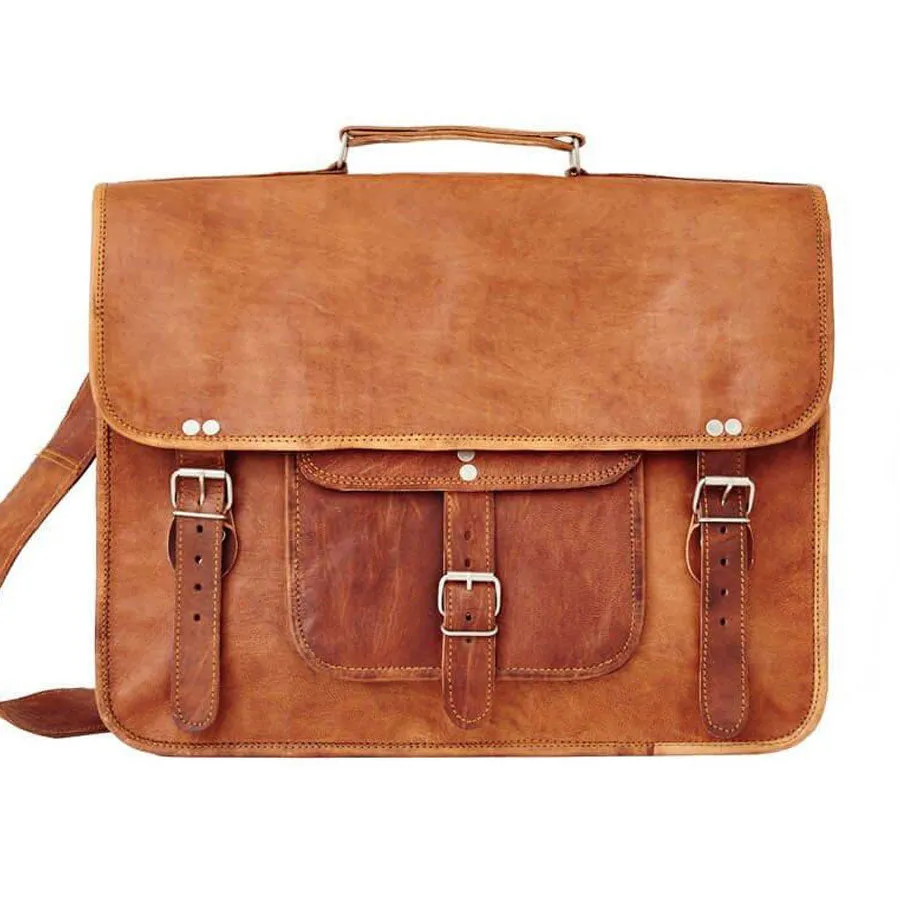 Grande Men's Classic Leather Satchel