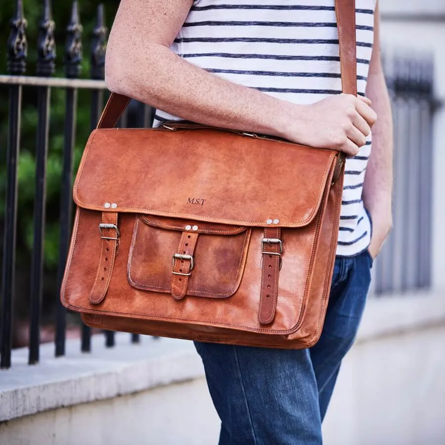 Grande Men's Classic Leather Satchel