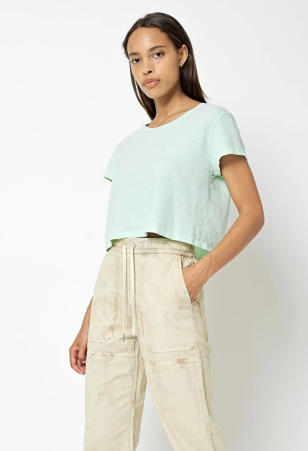 Jersey Cropped Tee / Mint