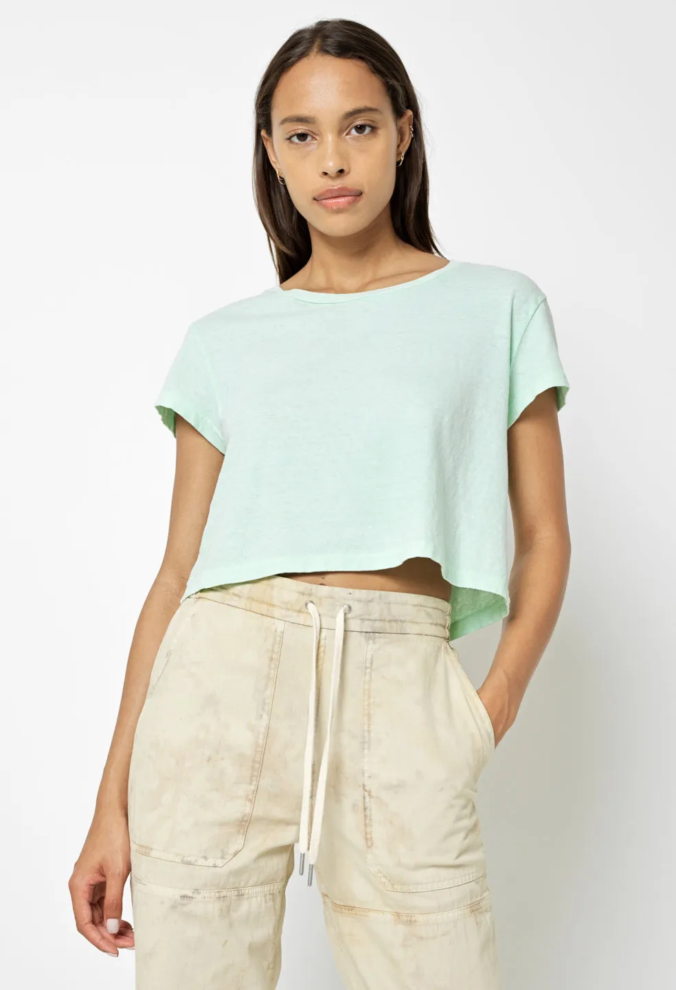 Jersey Cropped Tee / Mint