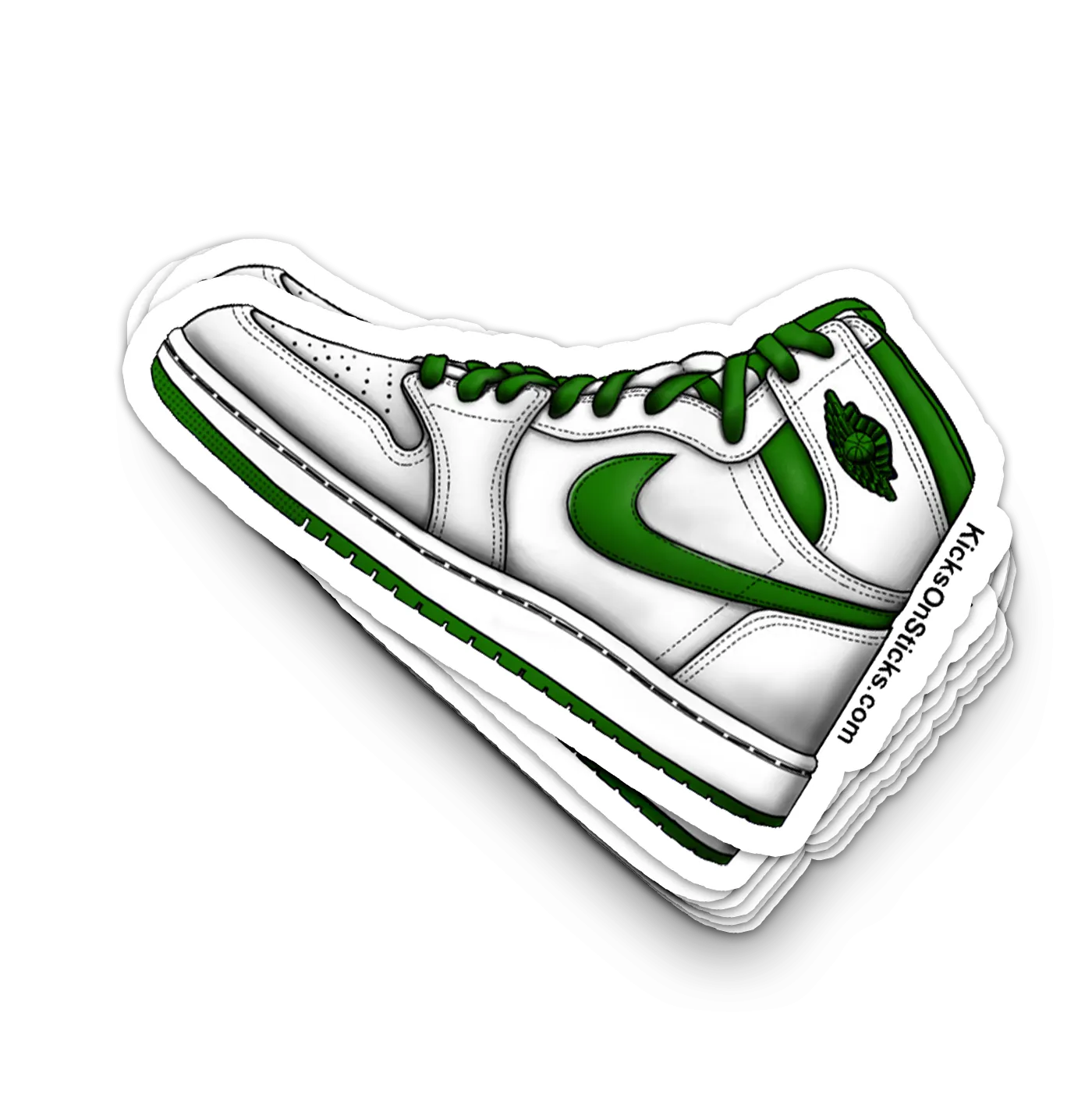 Jordan 1 "White Green" Sneaker Sticker