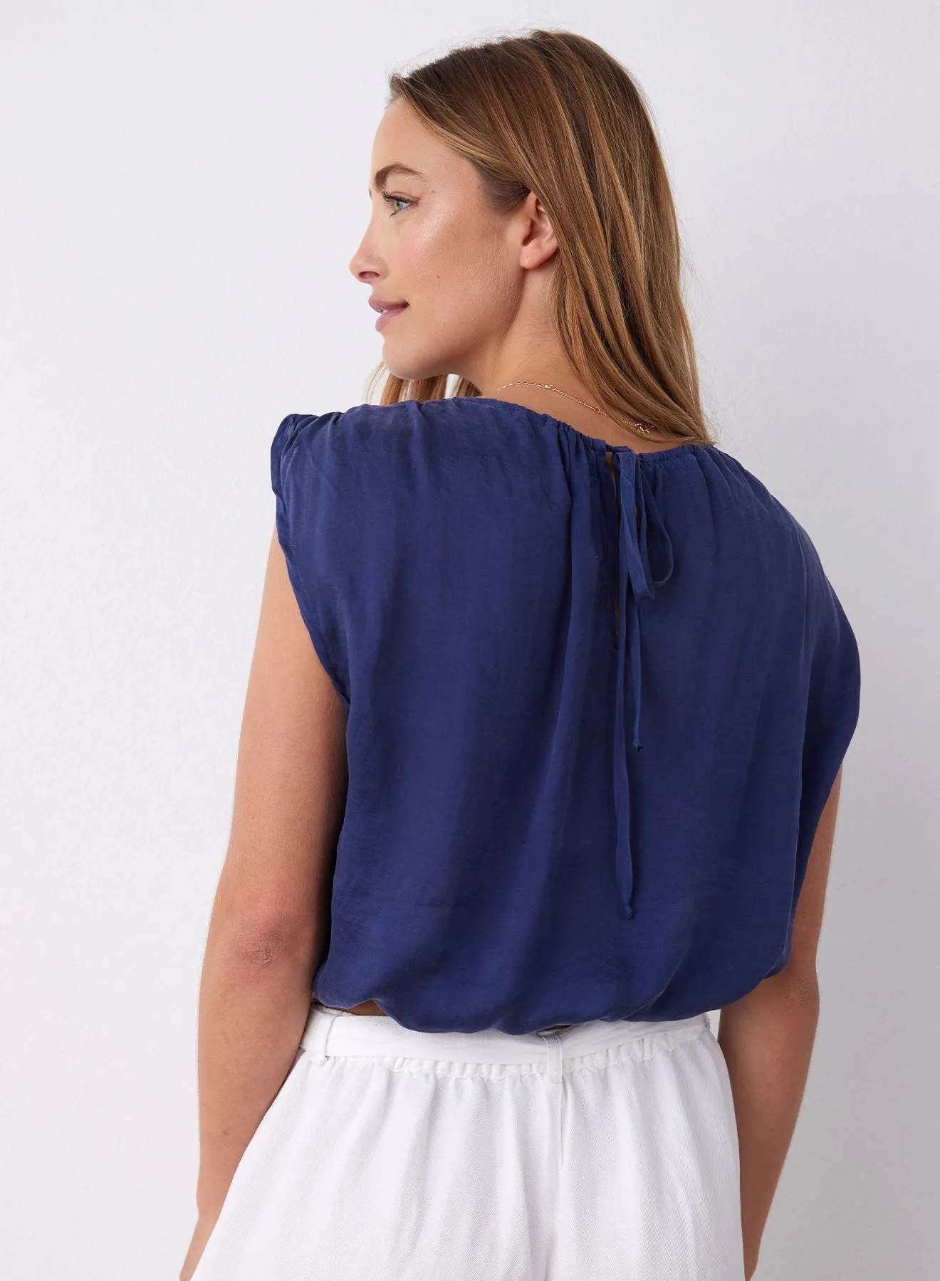 Keyhole Back Tencel Tee - Summer Night