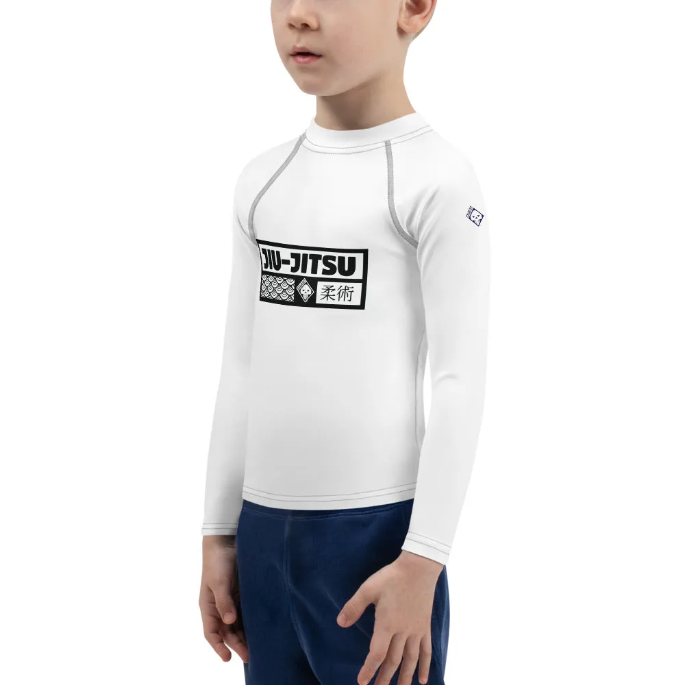 Kid's Boys Long Sleeve BJJ Rash Guard Jiu-Jitsu 016 - Snow