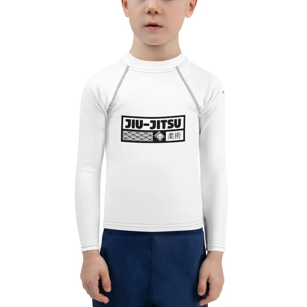 Kid's Boys Long Sleeve BJJ Rash Guard Jiu-Jitsu 016 - Snow