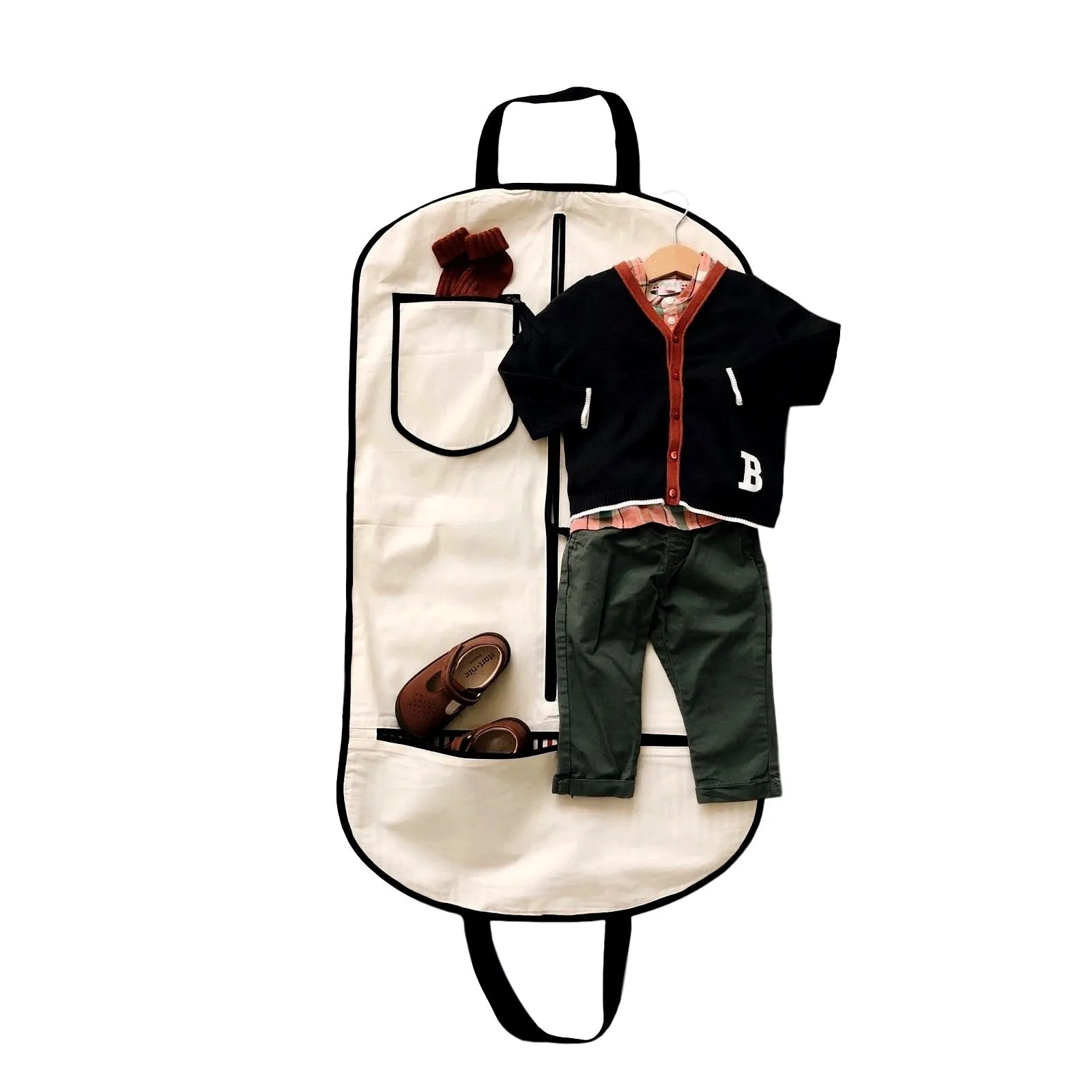 Kids Garment Bag Boy, Cream