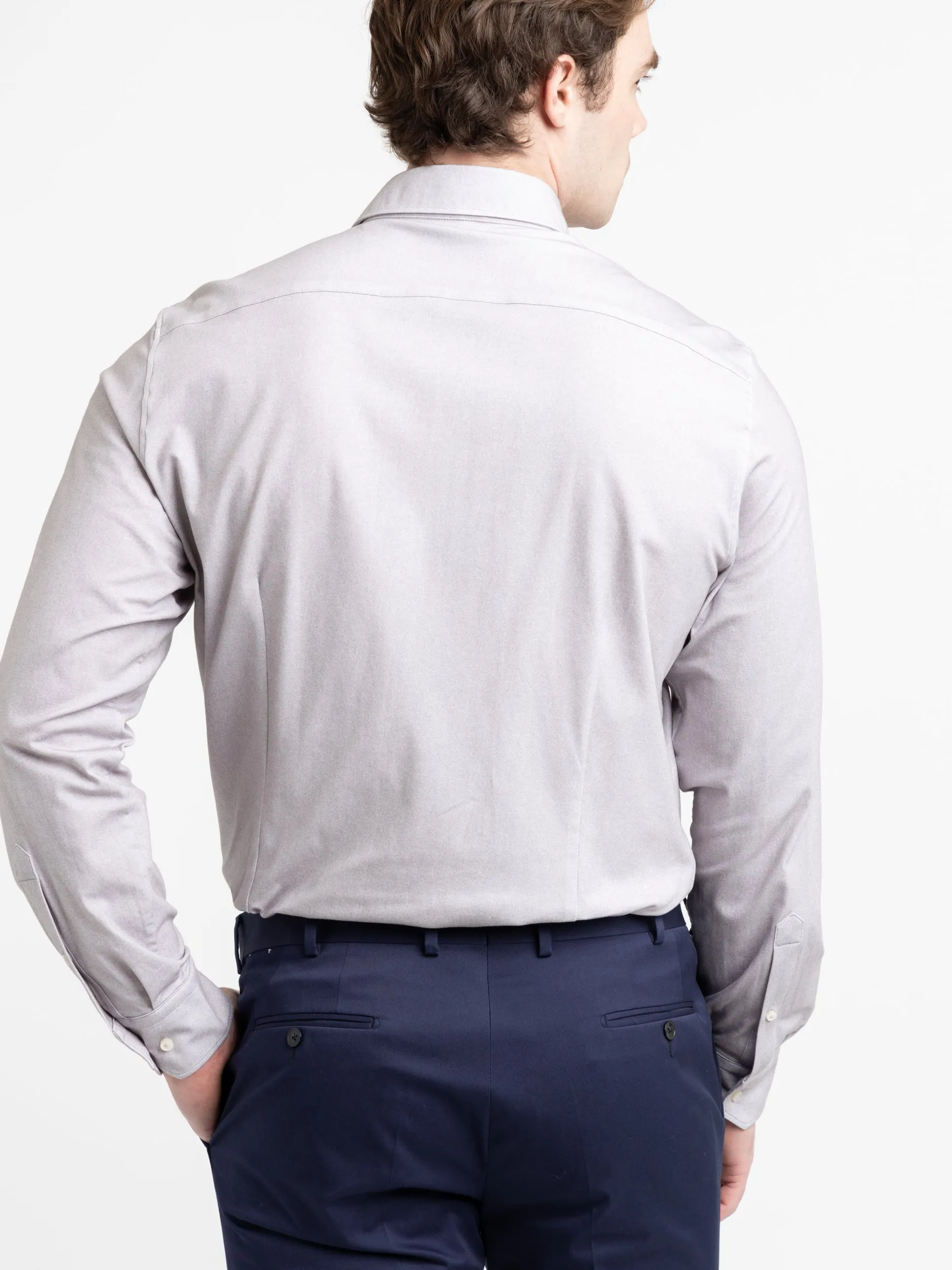 Light Grey 4-Flex Stretch Cotton Shirt