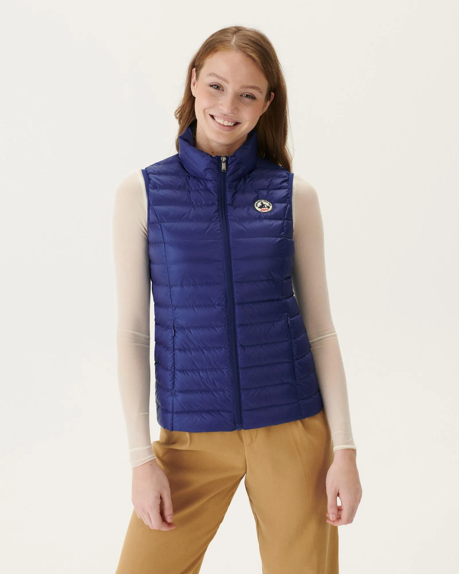 Light sleeveless down jacket Dark Denim Seda