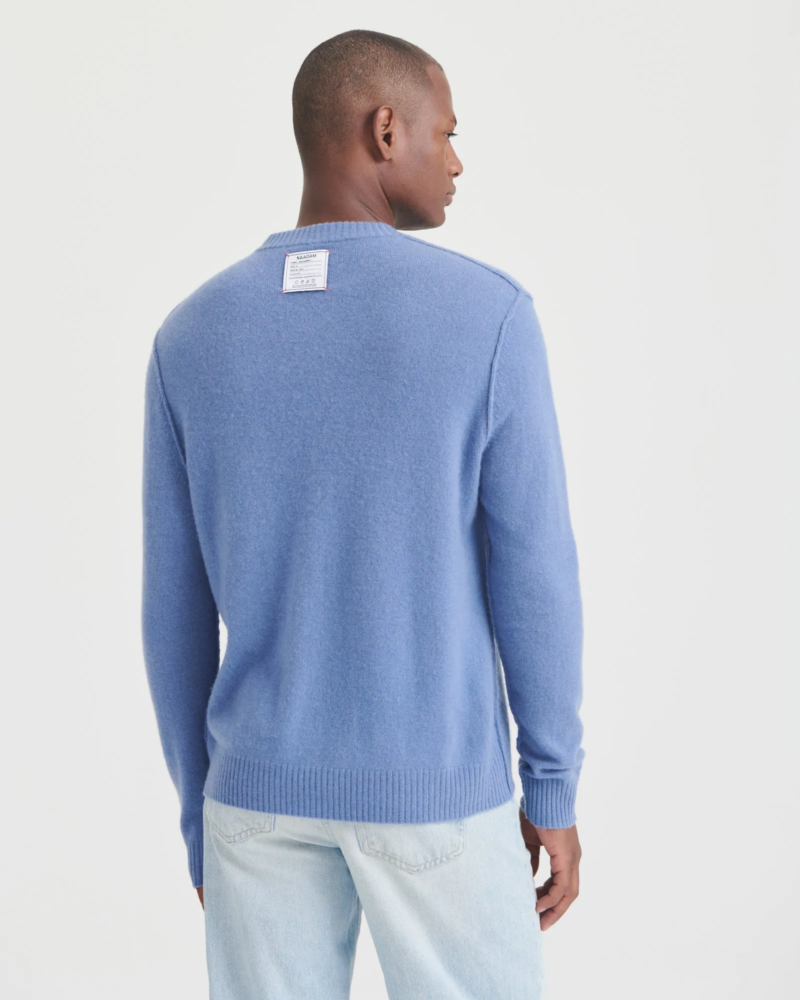 Lightweight Reversible Cashmere Crewneck Sweater