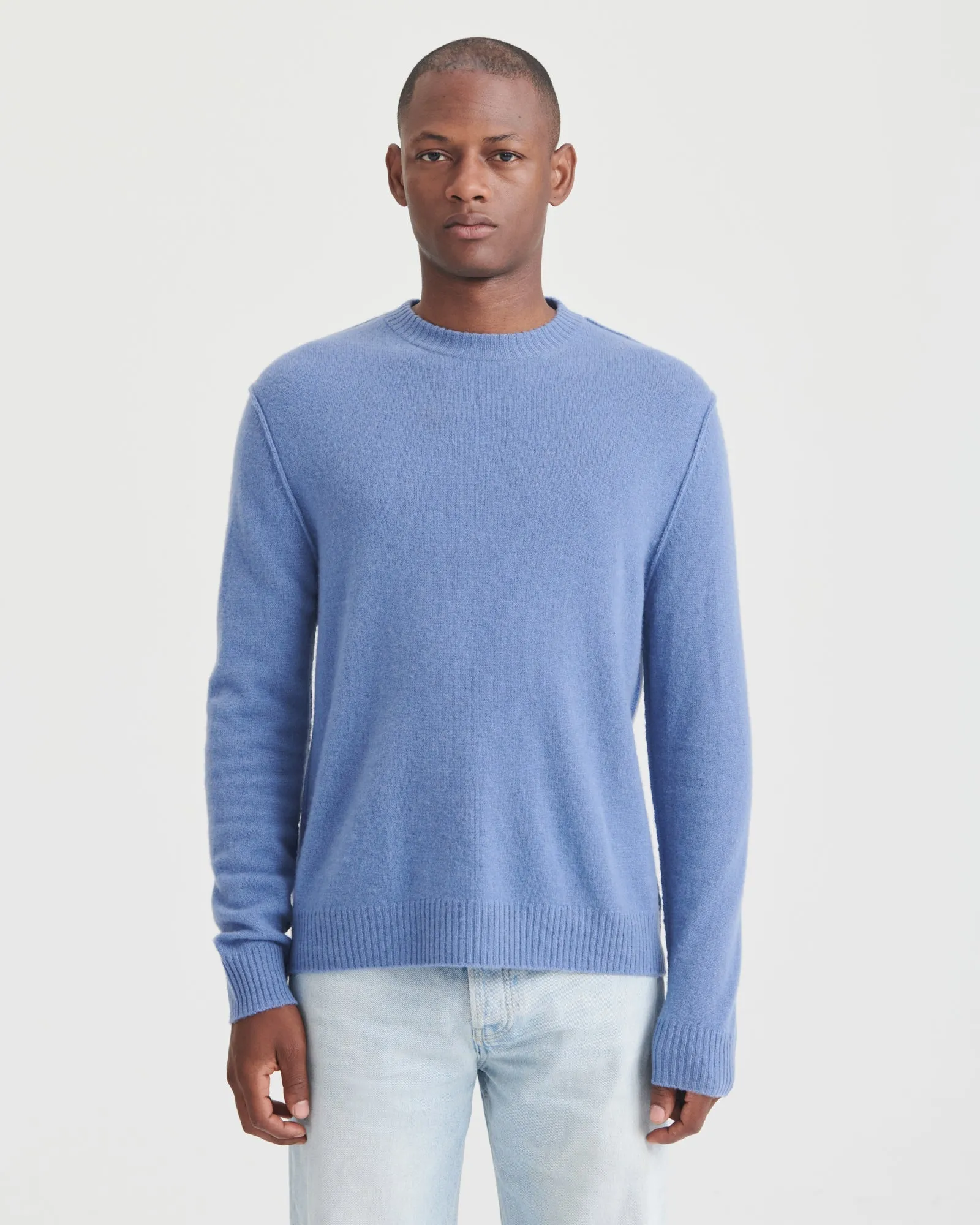 Lightweight Reversible Cashmere Crewneck Sweater