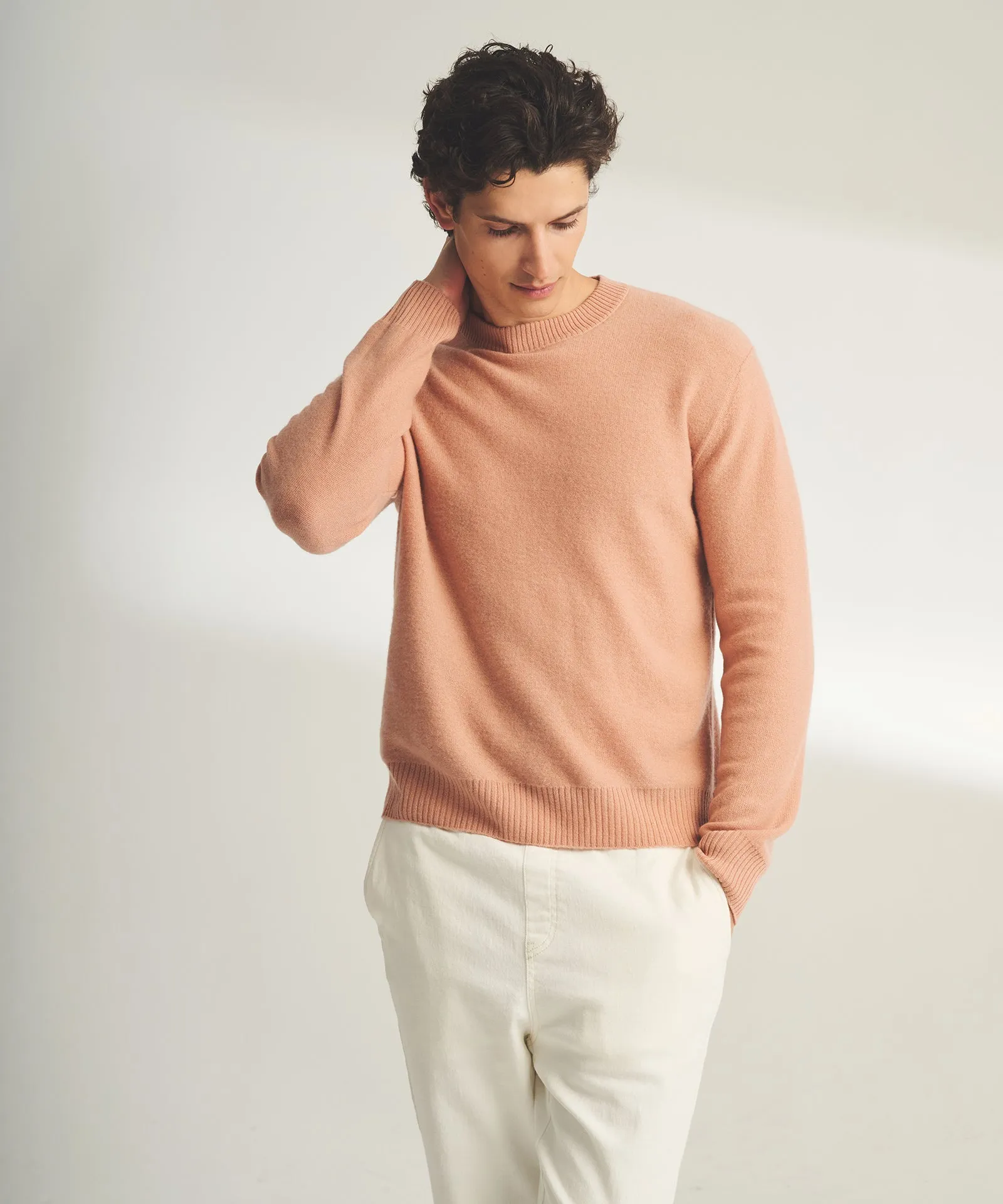 Lightweight Reversible Cashmere Crewneck Sweater