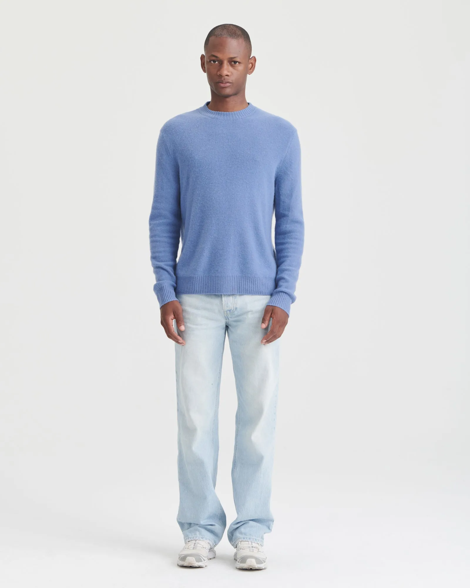 Lightweight Reversible Cashmere Crewneck Sweater