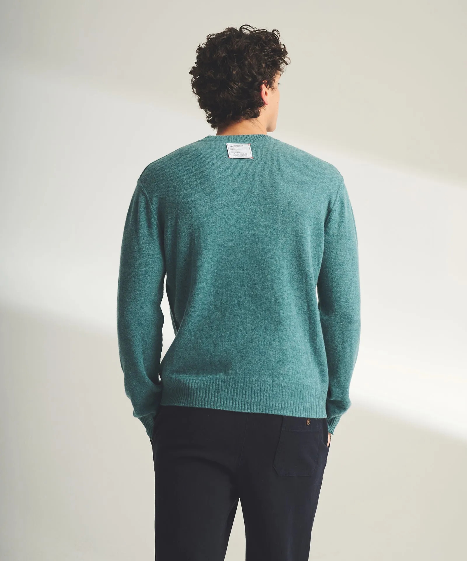 Lightweight Reversible Cashmere Crewneck Sweater