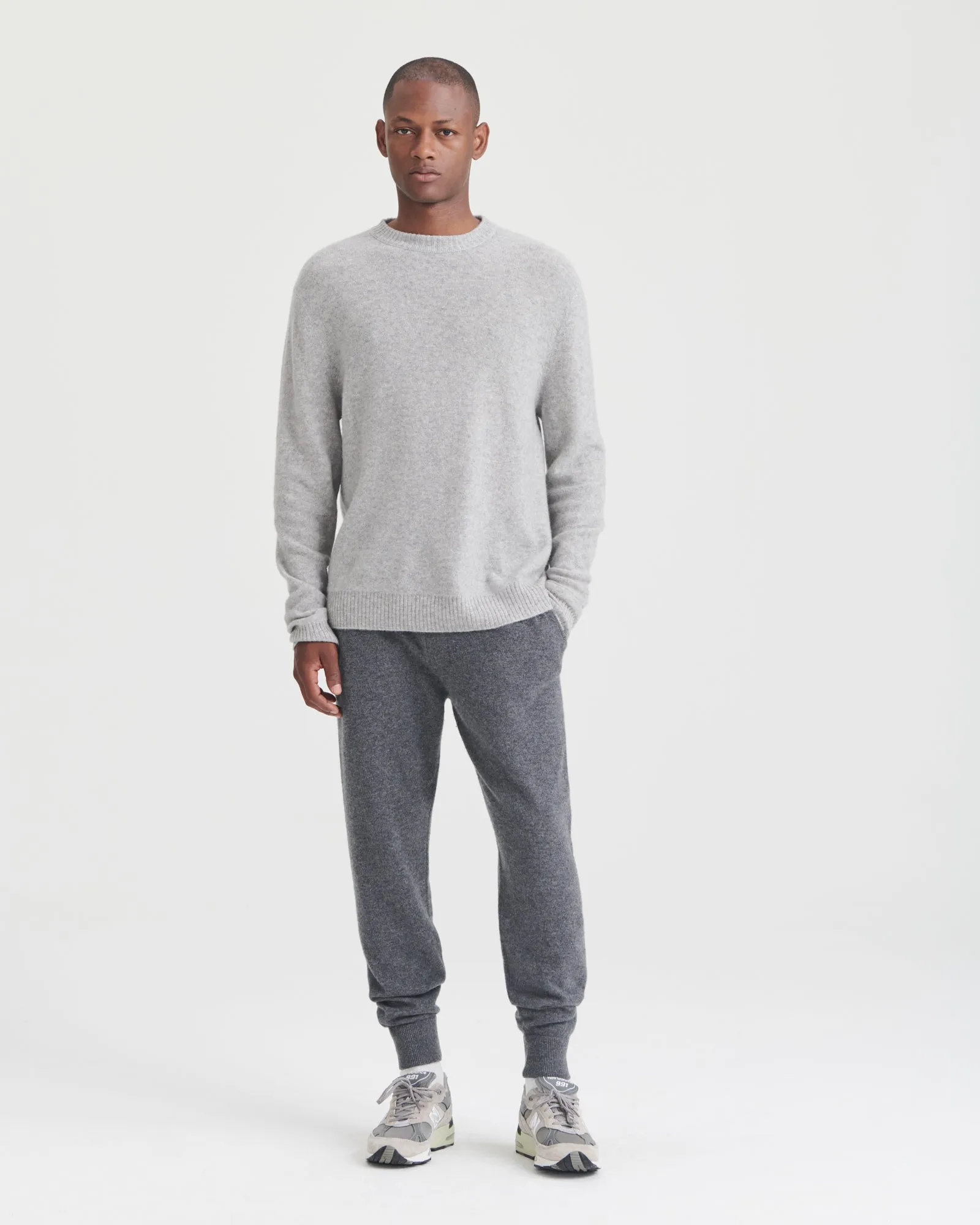 Lightweight Reversible Cashmere Crewneck Sweater