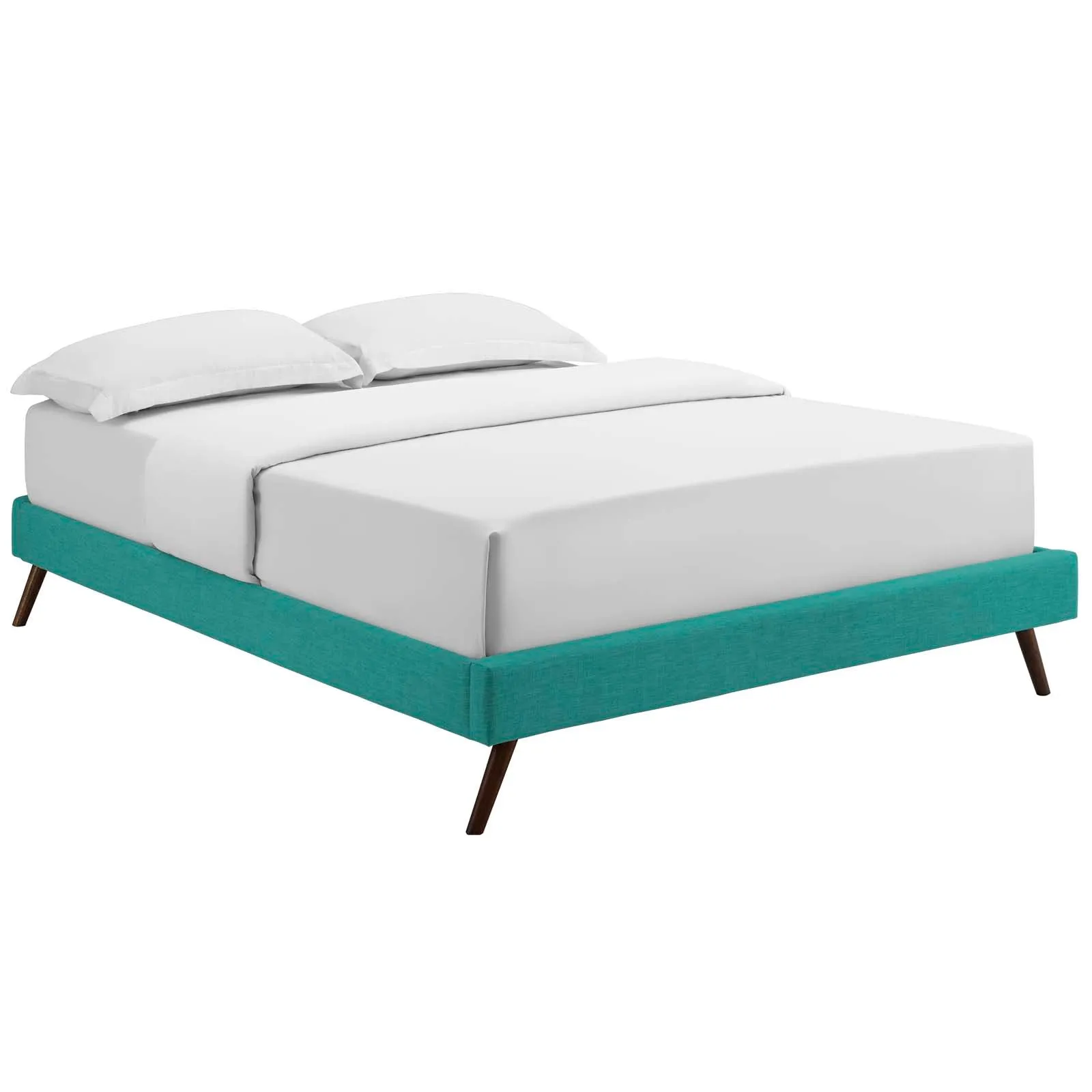 Loryn Fabric Bed Frame with Round Splayed Legs