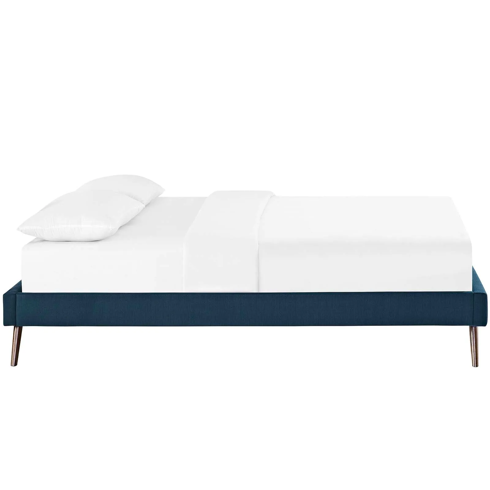 Loryn Fabric Bed Frame with Round Splayed Legs