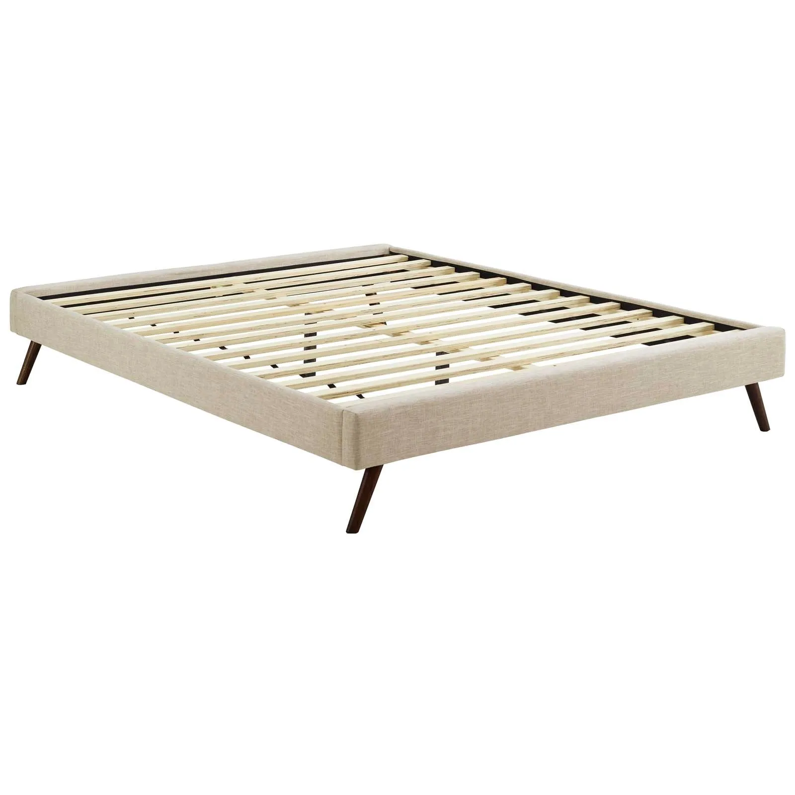 Loryn Fabric Bed Frame with Round Splayed Legs