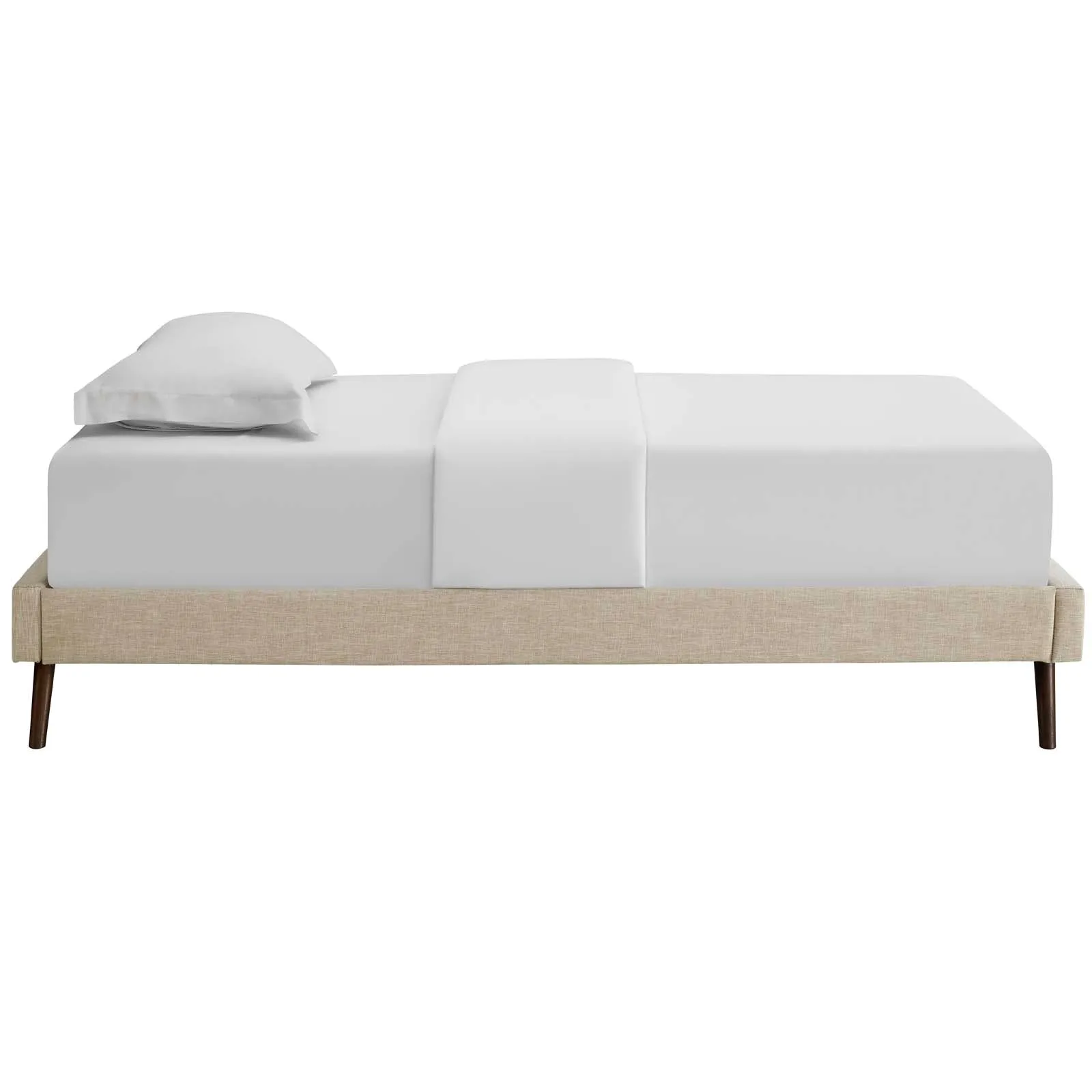 Loryn Fabric Bed Frame with Round Splayed Legs