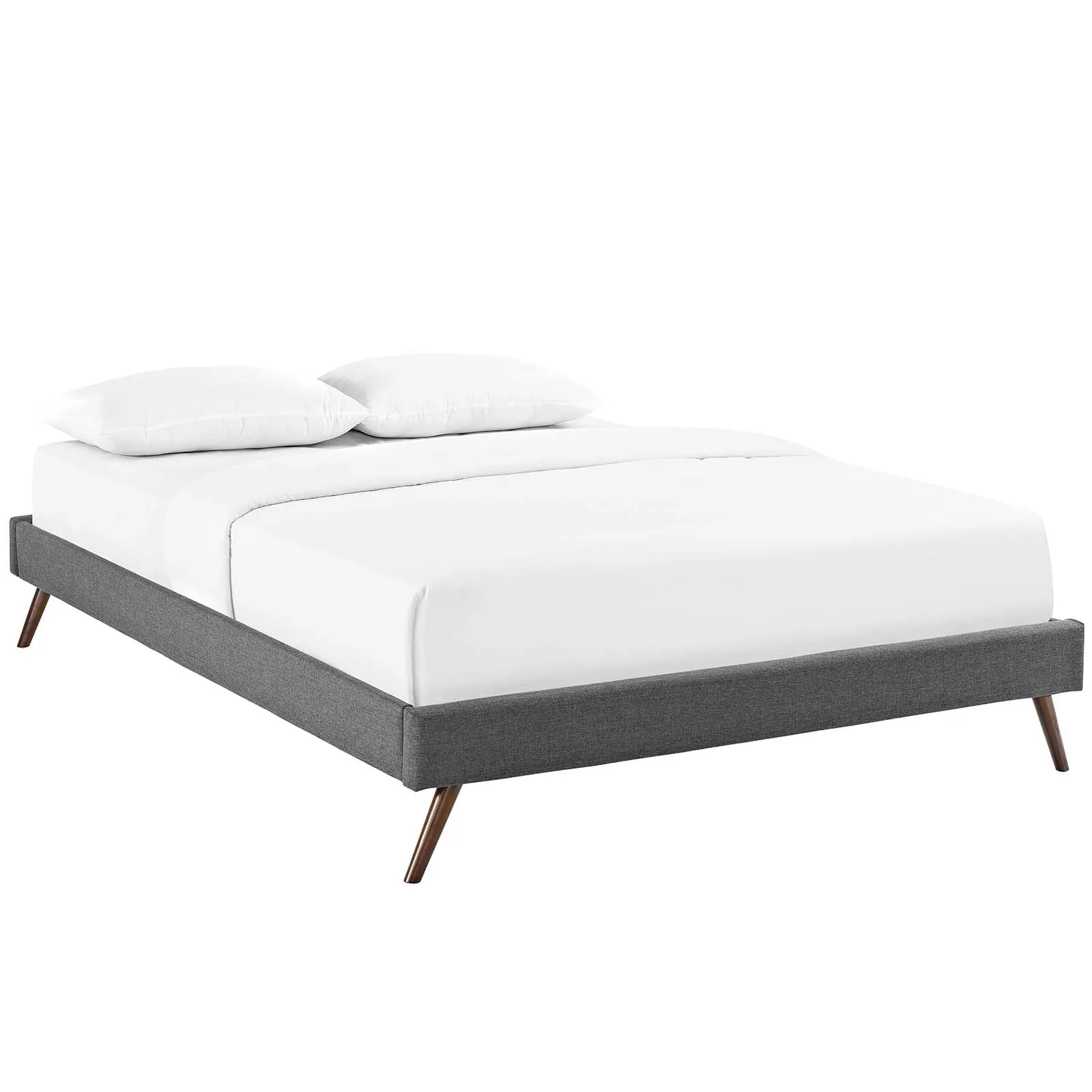 Loryn Fabric Bed Frame with Round Splayed Legs