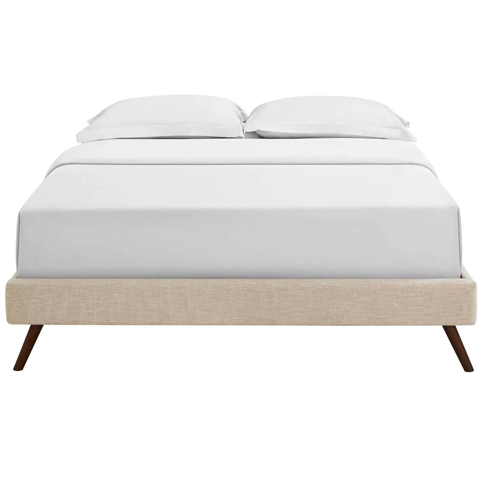 Loryn Fabric Bed Frame with Round Splayed Legs