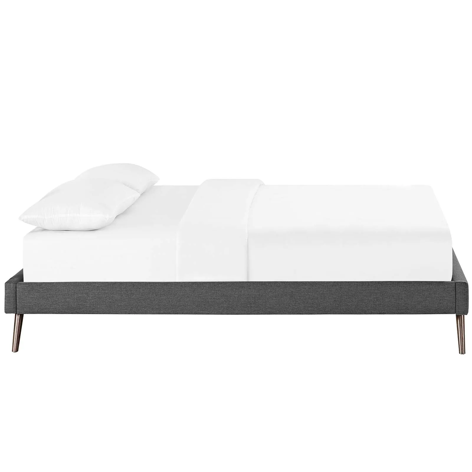 Loryn Fabric Bed Frame with Round Splayed Legs