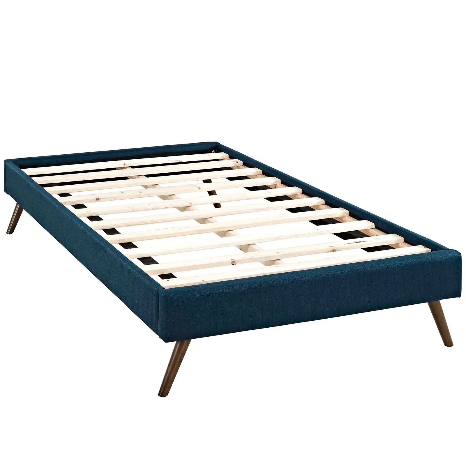 Loryn Fabric Bed Frame with Round Splayed Legs