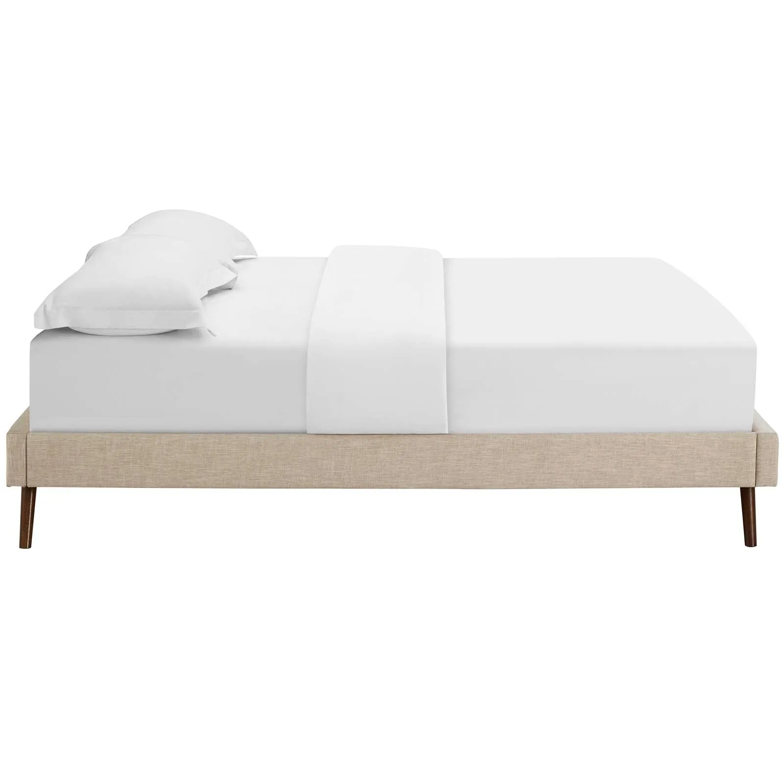 Loryn Fabric Bed Frame with Round Splayed Legs