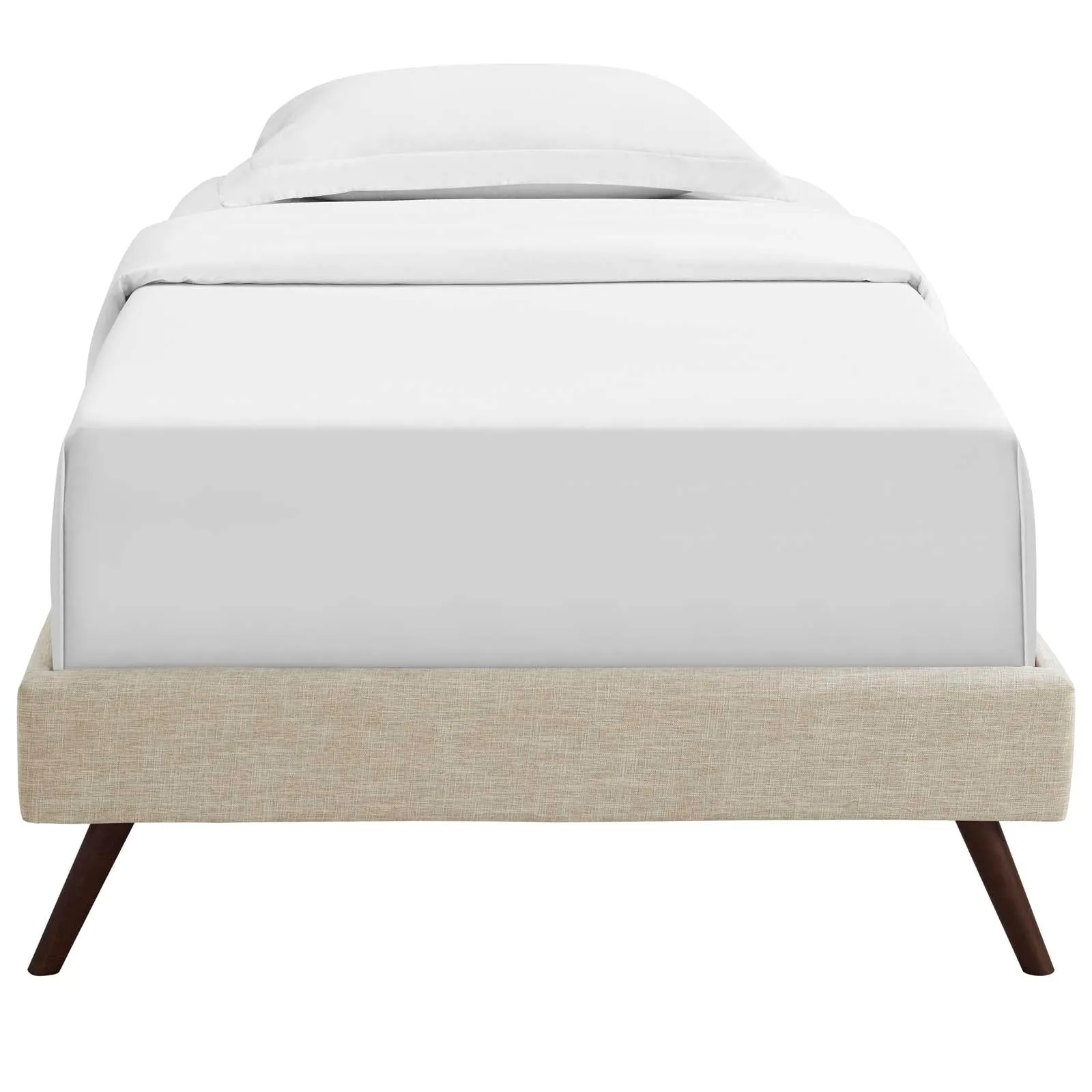 Loryn Fabric Bed Frame with Round Splayed Legs